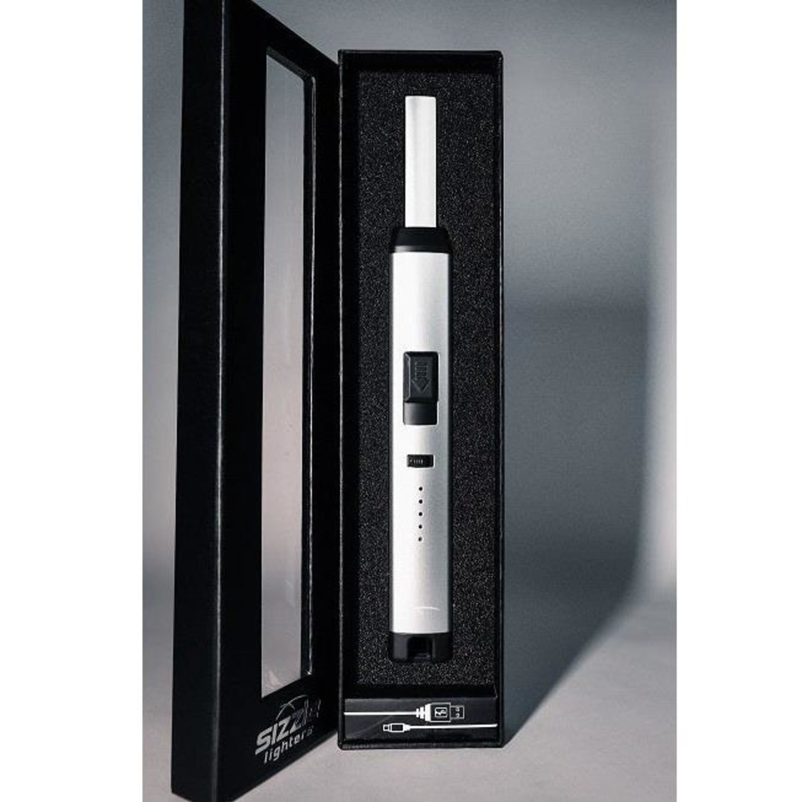 SIZZLE Pitmaster USB Rechargeable Plasma Arc Lighter, Silver