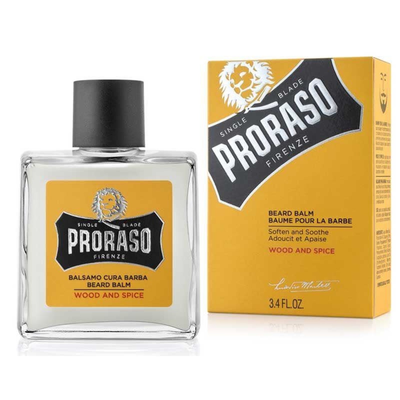 PRORASO Baume à barbe Bois & épices 100ml