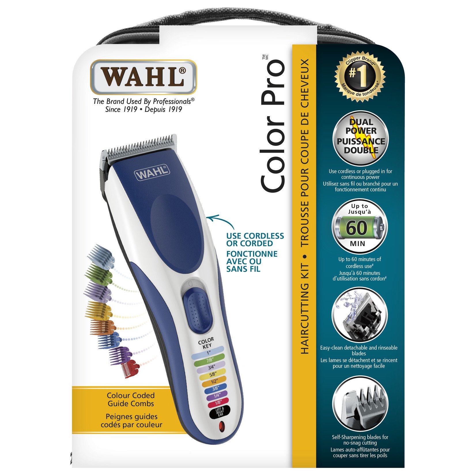 WAHL Tondeuse à cheveux Color Pro rechargeable