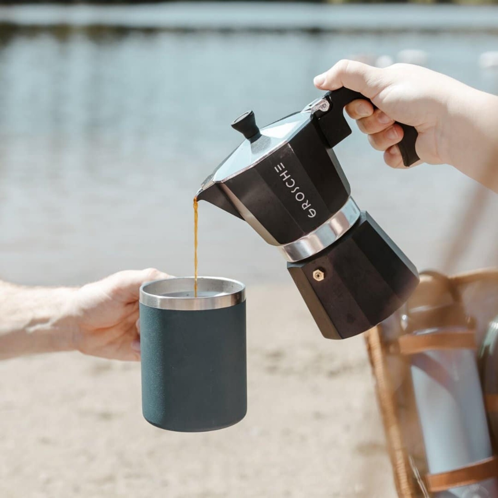 GROSCHE MILANO Stovetop Espresso Maker, Moka Pot - 3 Cup