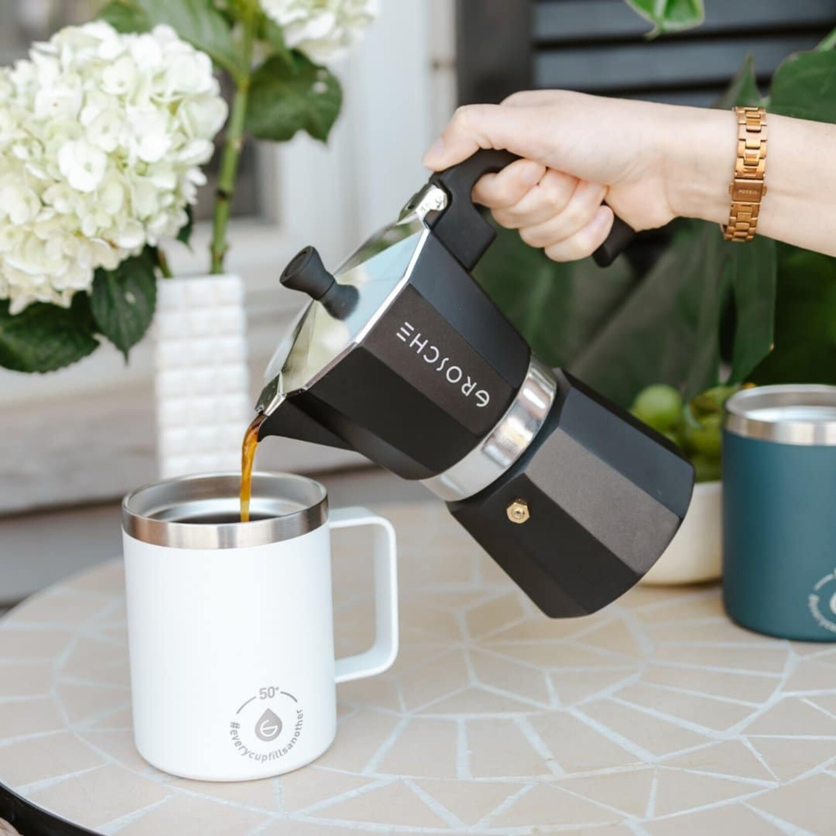 GROSCHE MILANO Stovetop Espresso Maker, Moka Pot - 6 Cup