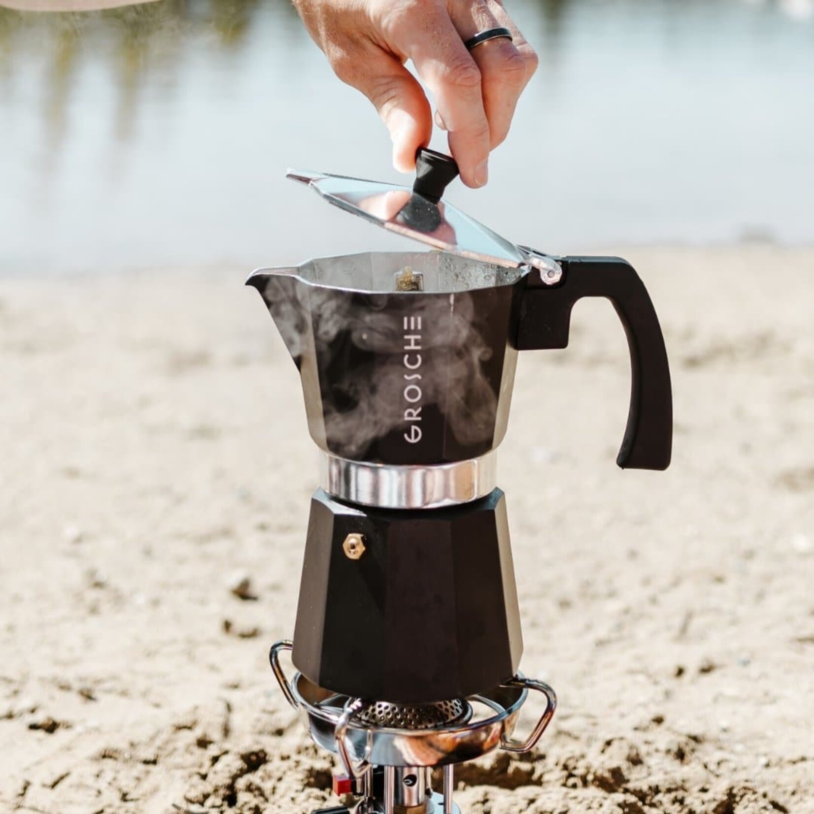 GROSCHE MILANO Stovetop Espresso Maker, Moka Pot - 6 Cup