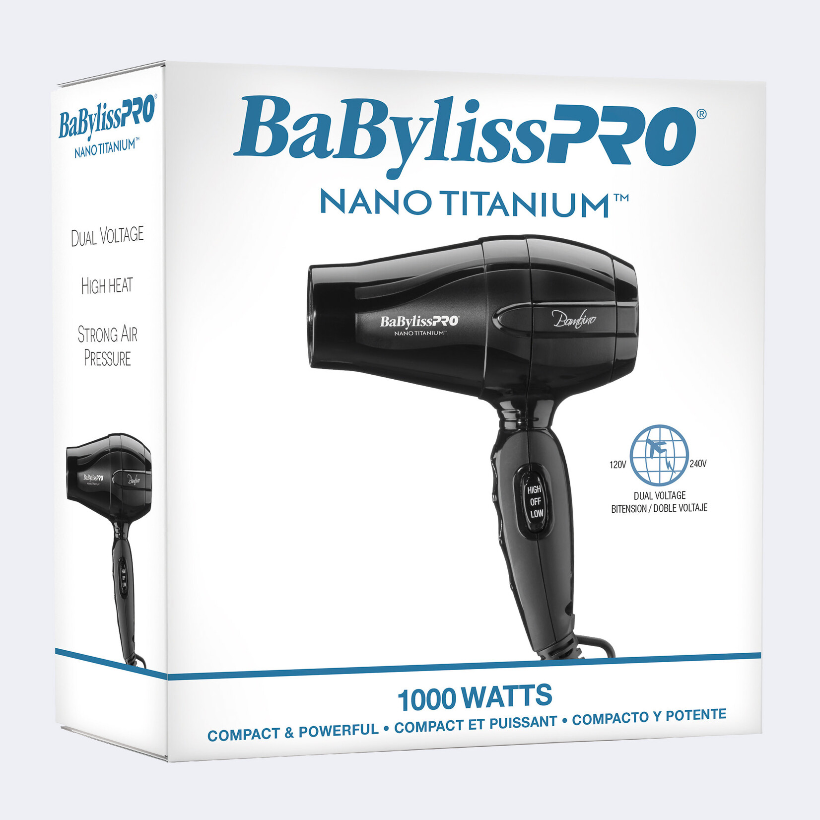 BABYLISS PRO Séchoir de voyage Bambino Nano Titanium