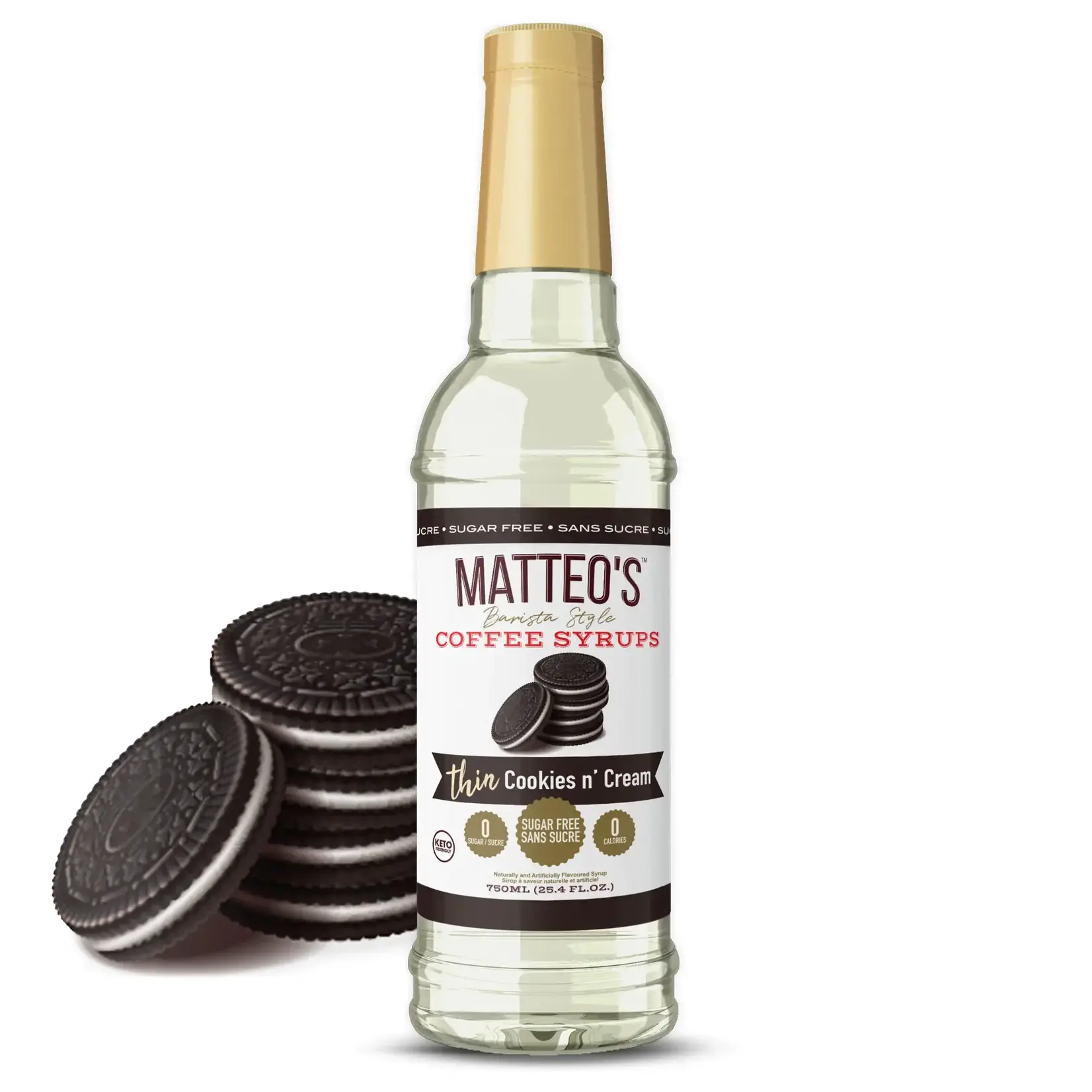 MATTEO'S Sugar Free Coffee Syrup, Cookies N Cream