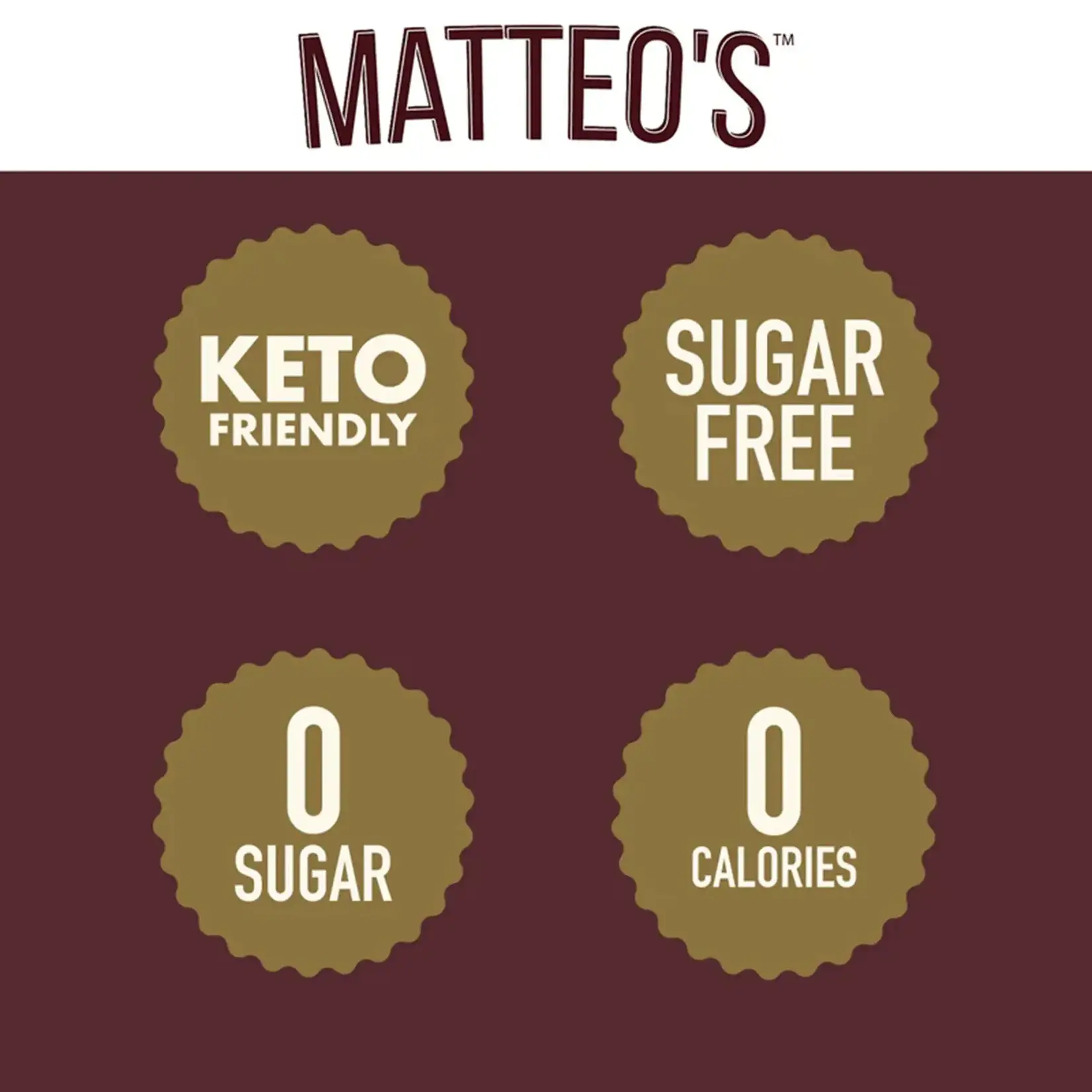 MATTEO'S Sugar Free Coffee Syrup, Cookies N Cream