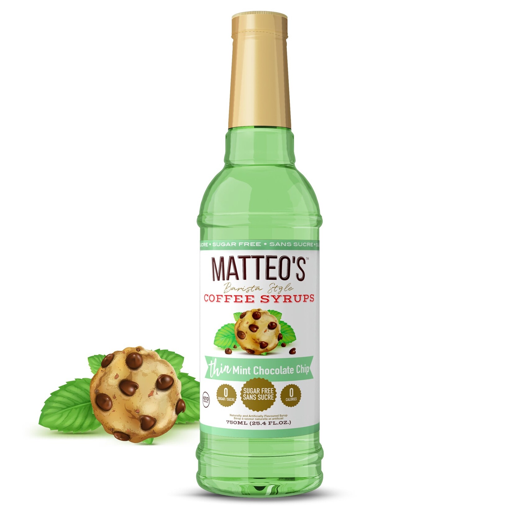 MATTEO'S Sirop à café pépites de chocolat-menthe 750ml