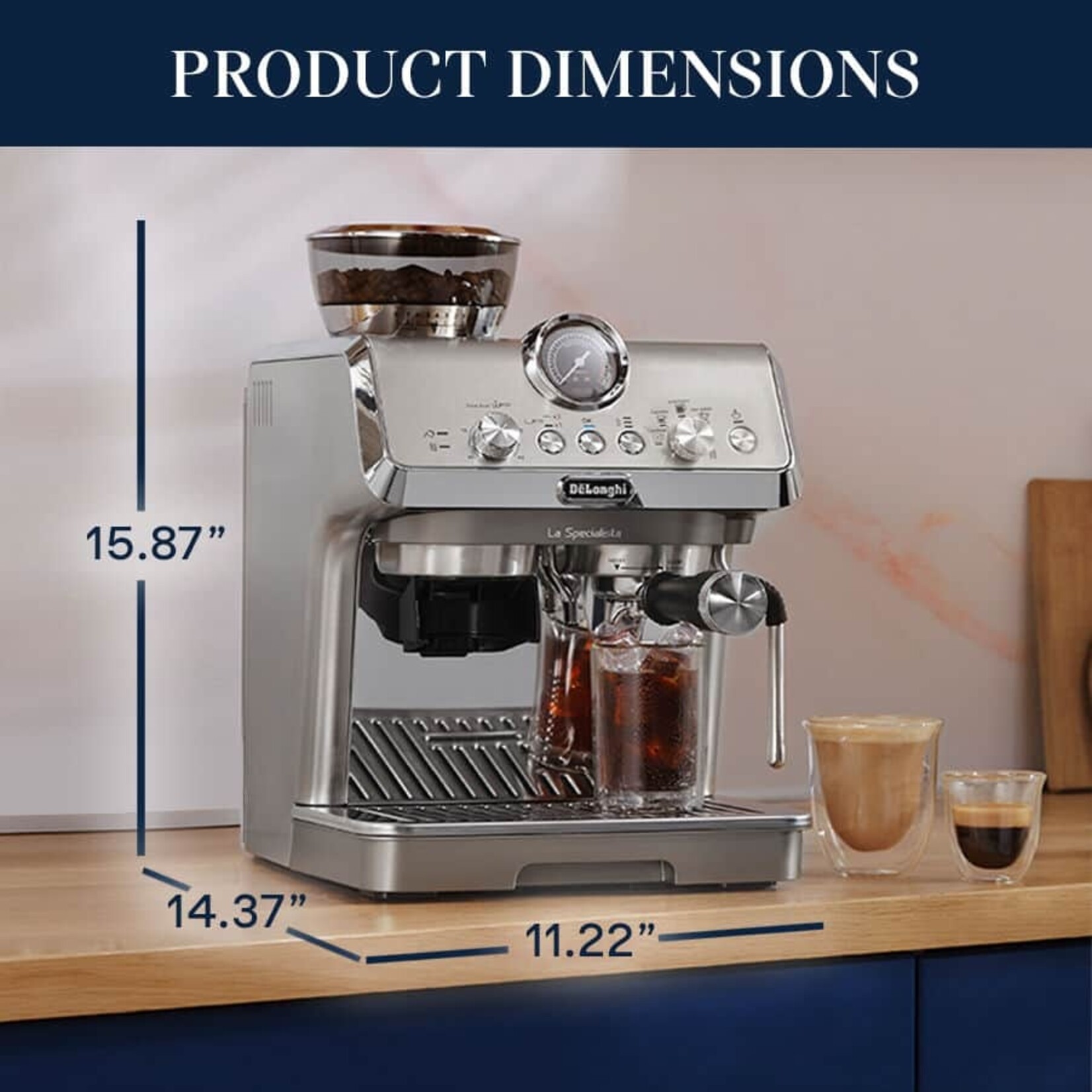DELONGHI La Specialista Arte Evo Automatic Espresso Machine with Frother & Coffee Grinder