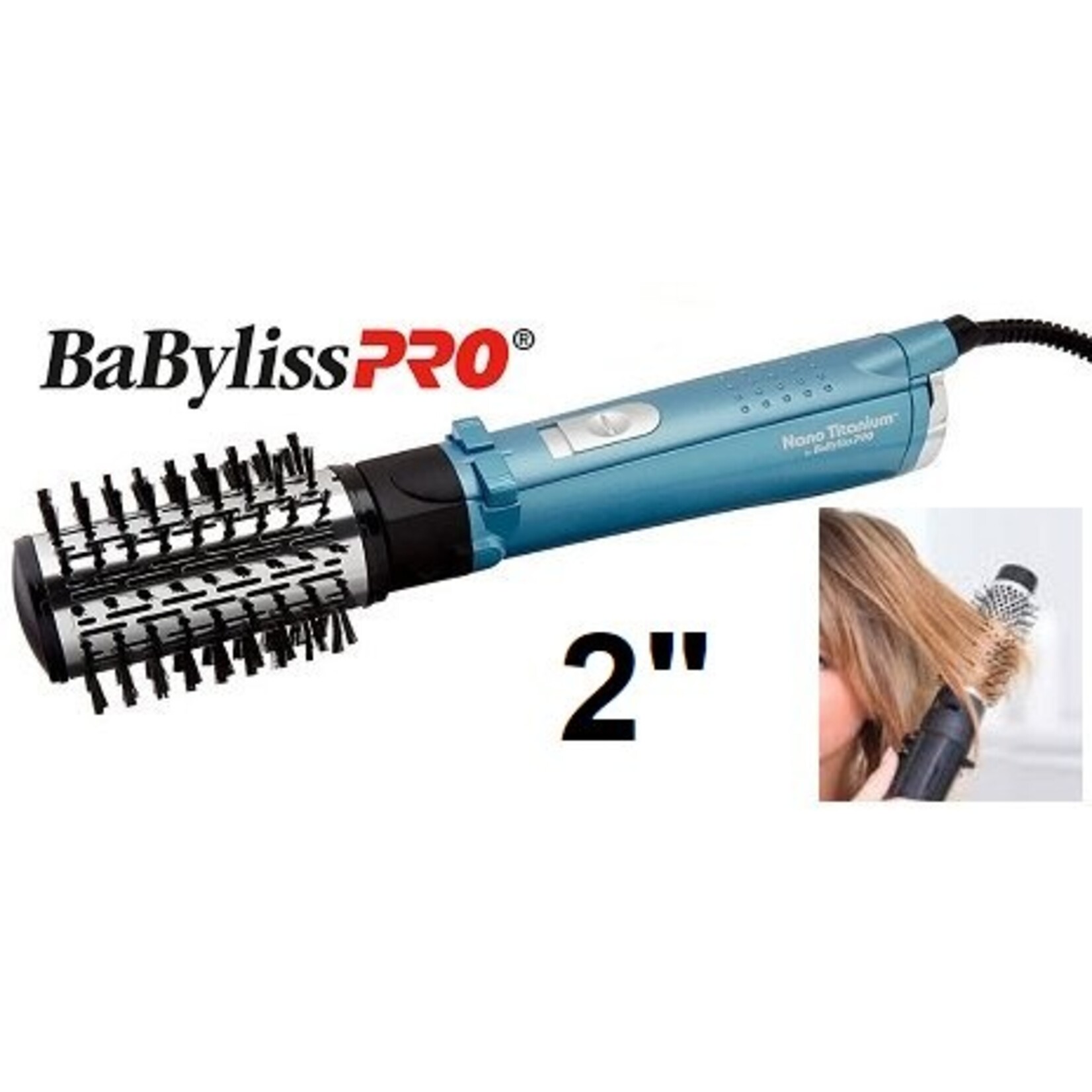 BABYLISS PRO Nano Titanium™ Rotating Ionic Hot Air Brush