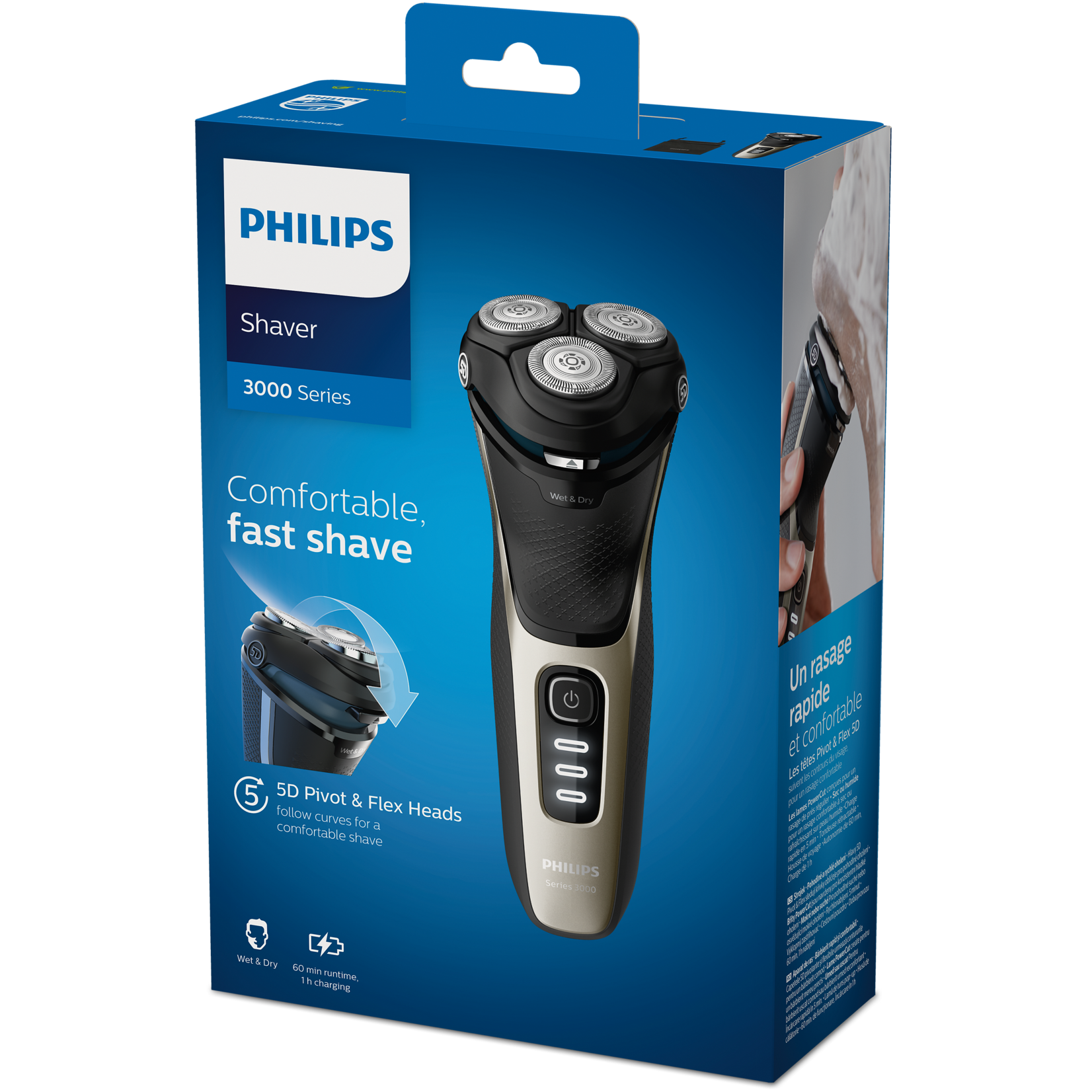 PHILIPS Rasoir rechargeable série 3000