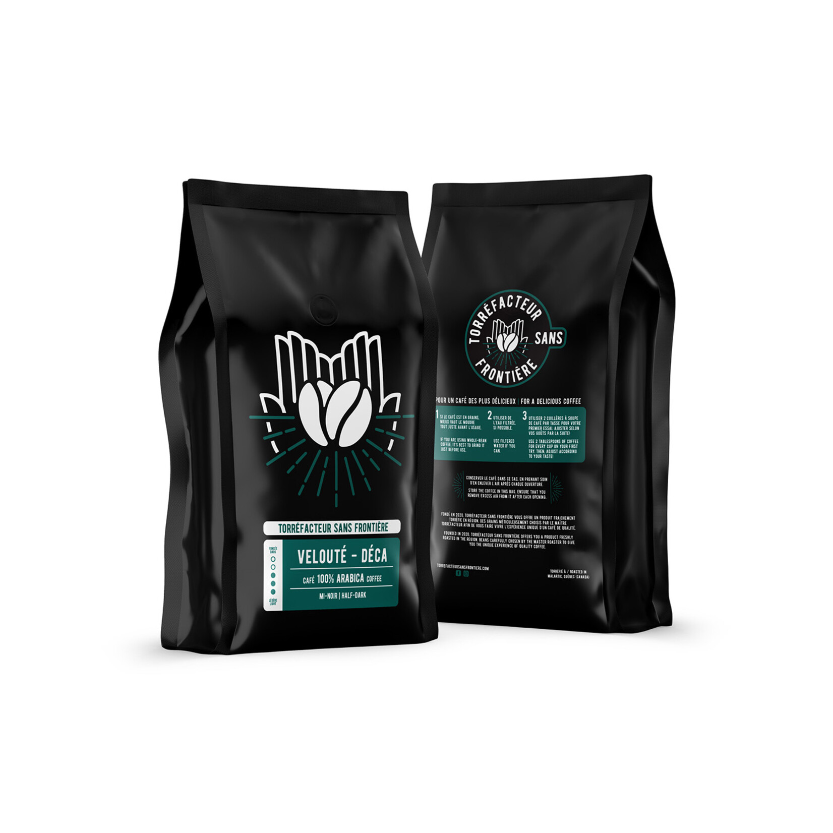 TORRÉFACTEUR SANS FRONTIERE Café velouté décaféiné 1kg