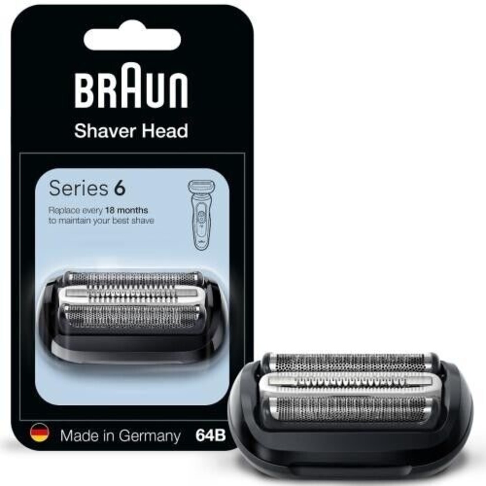 BRAUN 64B- GRILLE/COUTEAU SERIE 6 NOIR