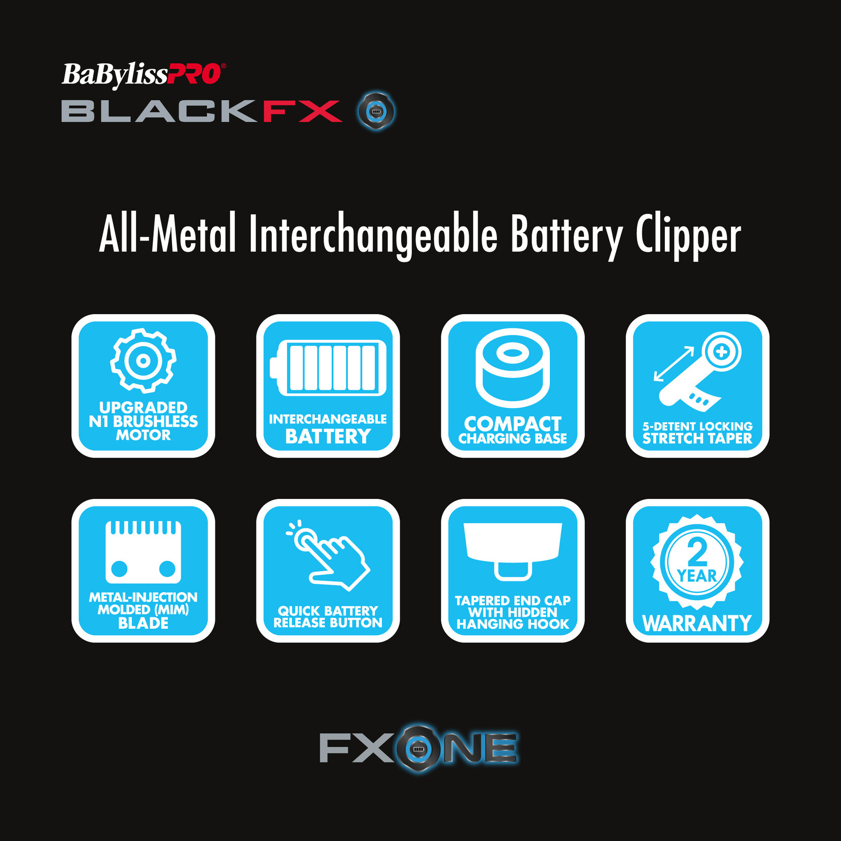 BABYLISS PRO FXONE™ BlackFX Clipper