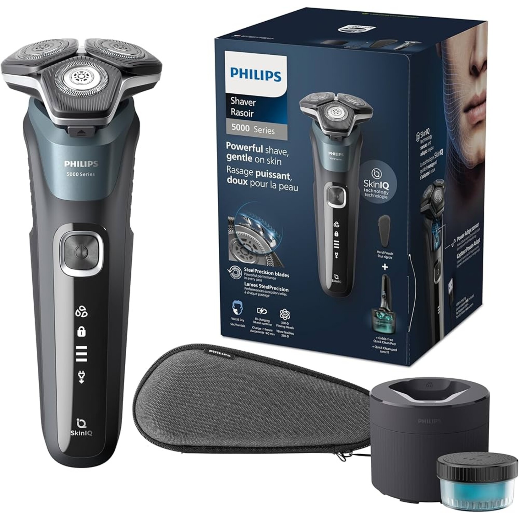 PHILIPS Rasoir série 5000 avec base de nettoyage