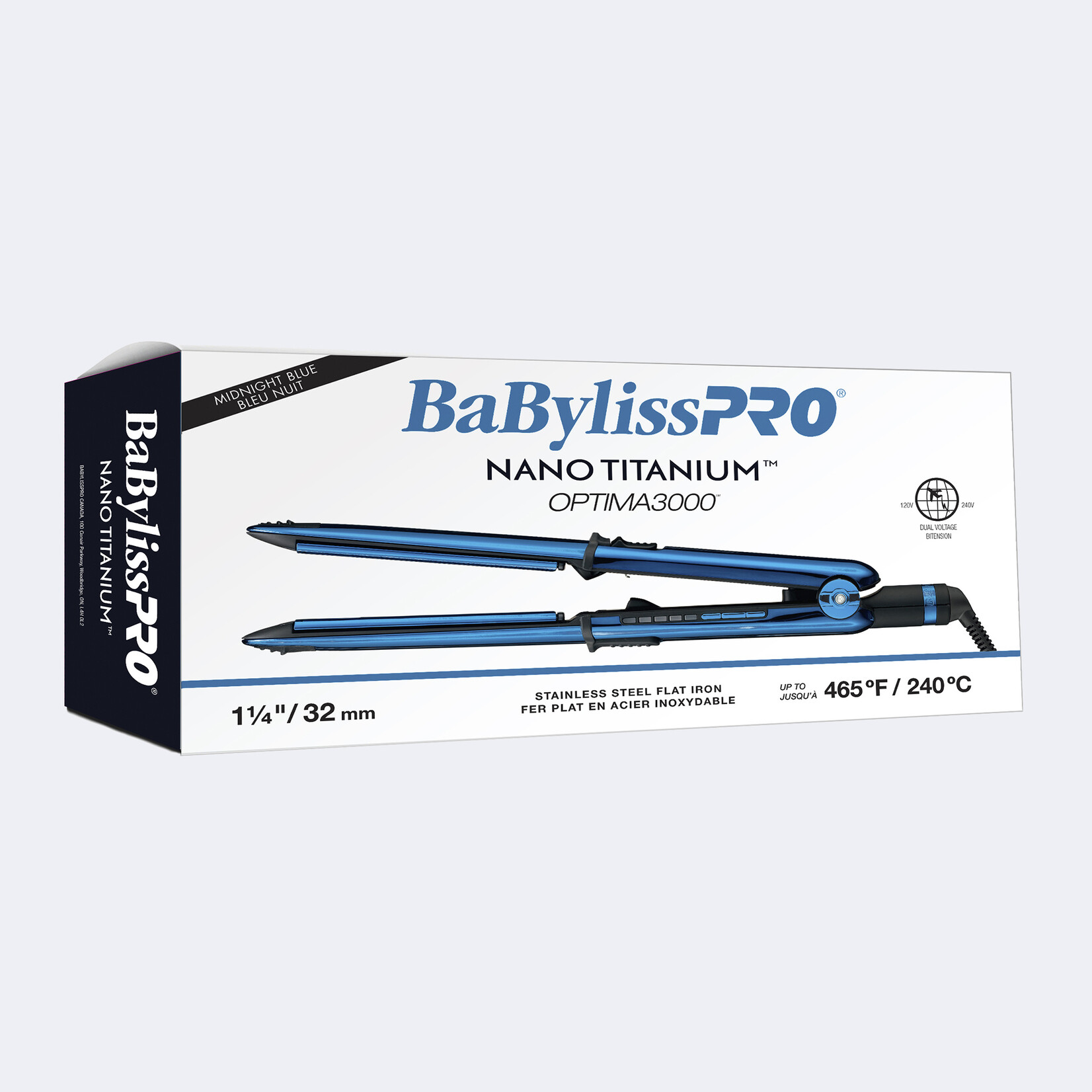 BABYLISS PRO Fer plat Optima 3000 1-1/4" inox/titane