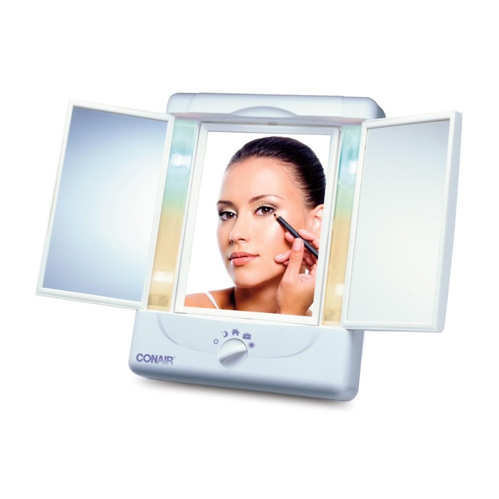 Miroir lumineux à trois volets