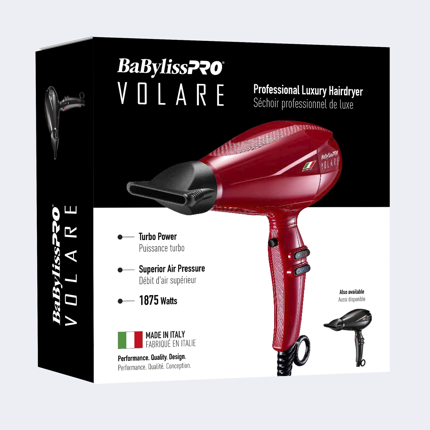 BABYLISS PRO Séchoir AC ionique/nanotitanium noir 1875w