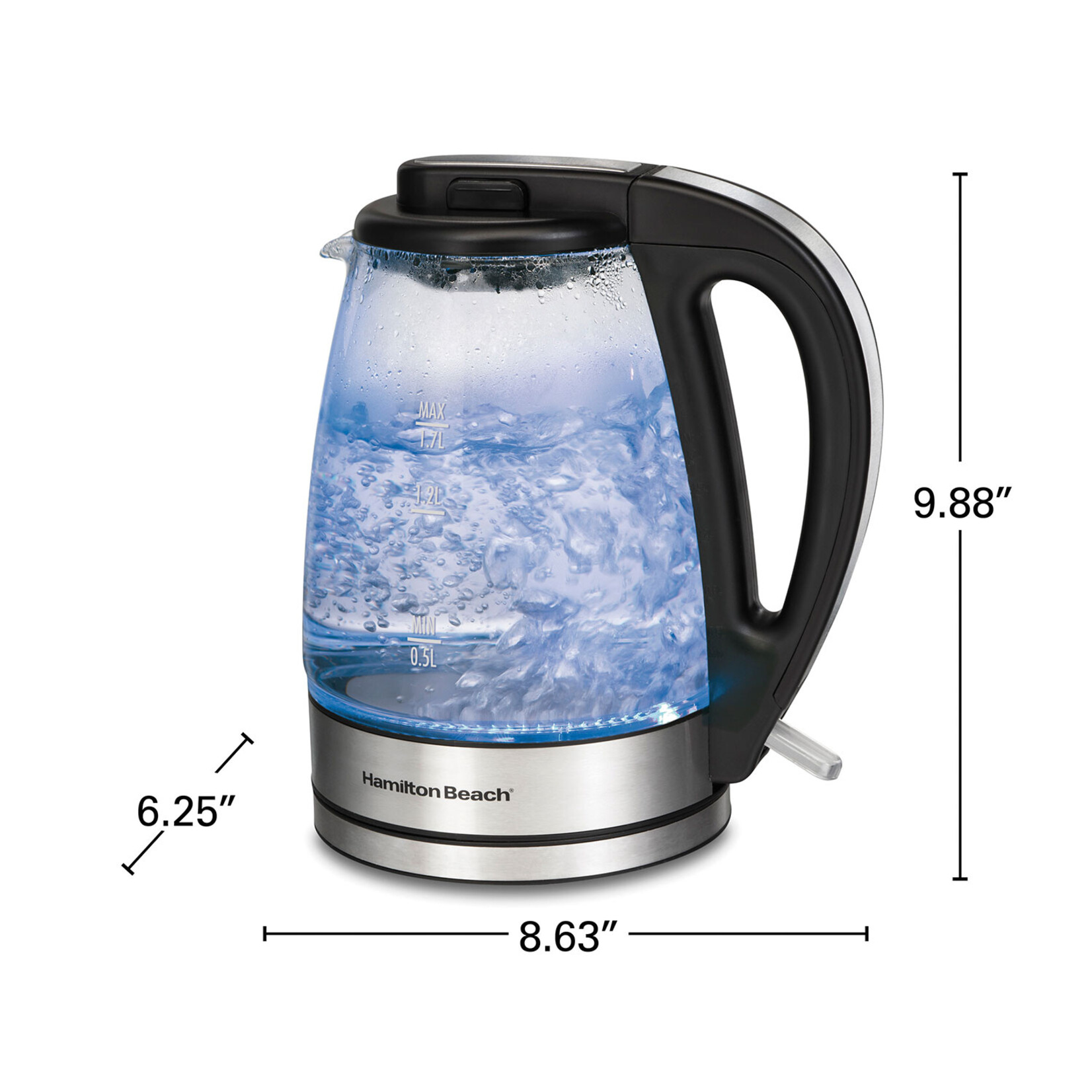 HAMILTON BEACH Bouilloire en verre 1.7L