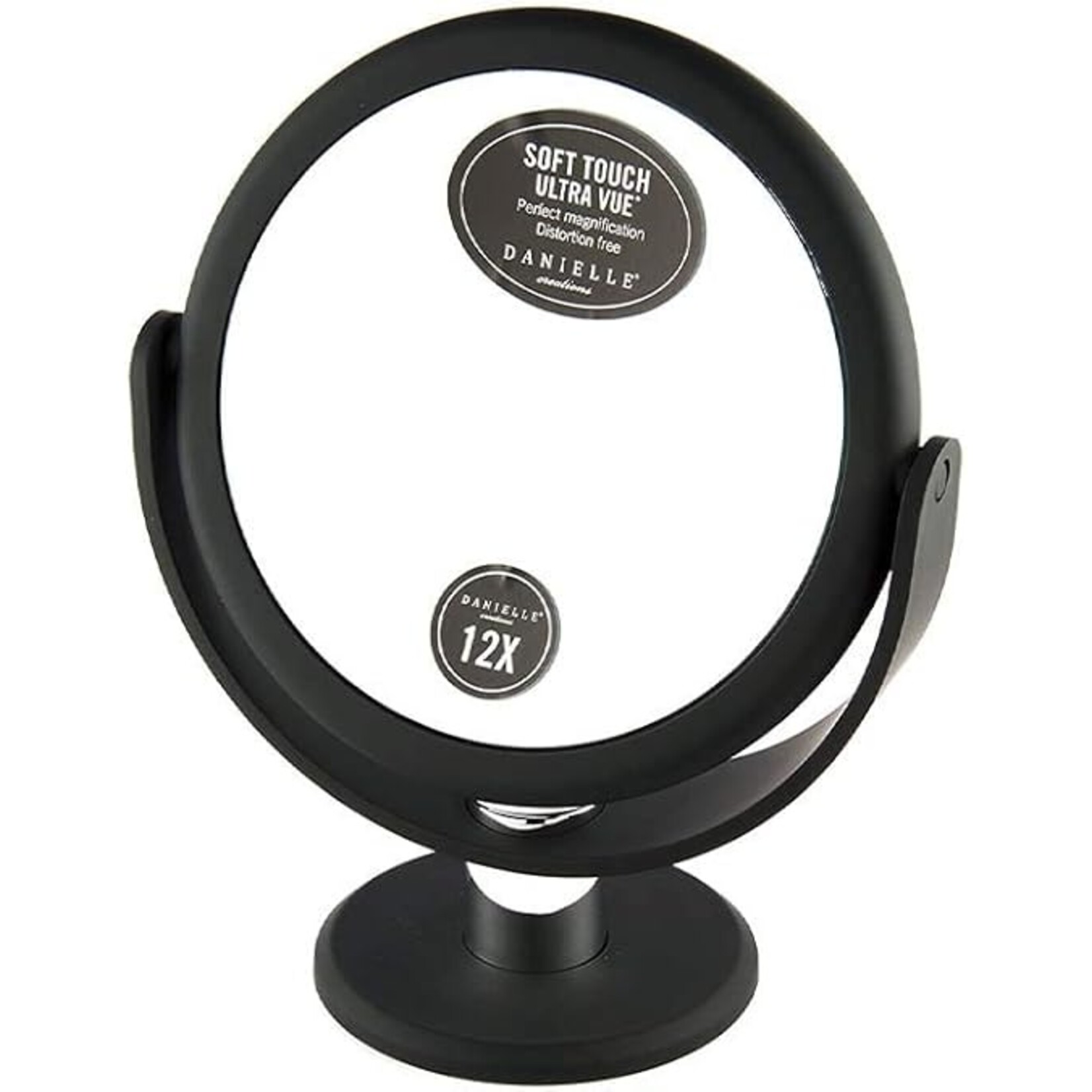 DANIELLE Miroir de vanité noir "Soft touch" 12X/4''