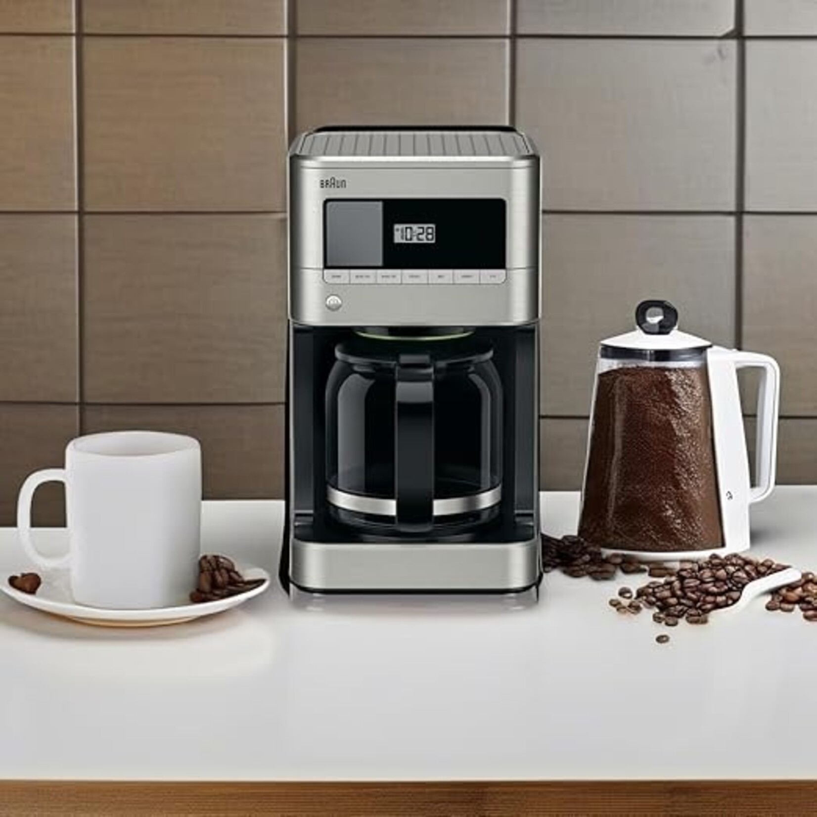BRAUN Cafetière 12t Inox BrewSense
