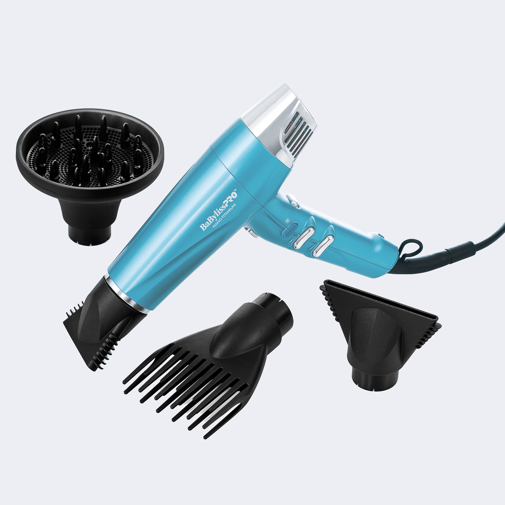 BABYLISS PRO Hair dryer Nano Titanium ionic - blue