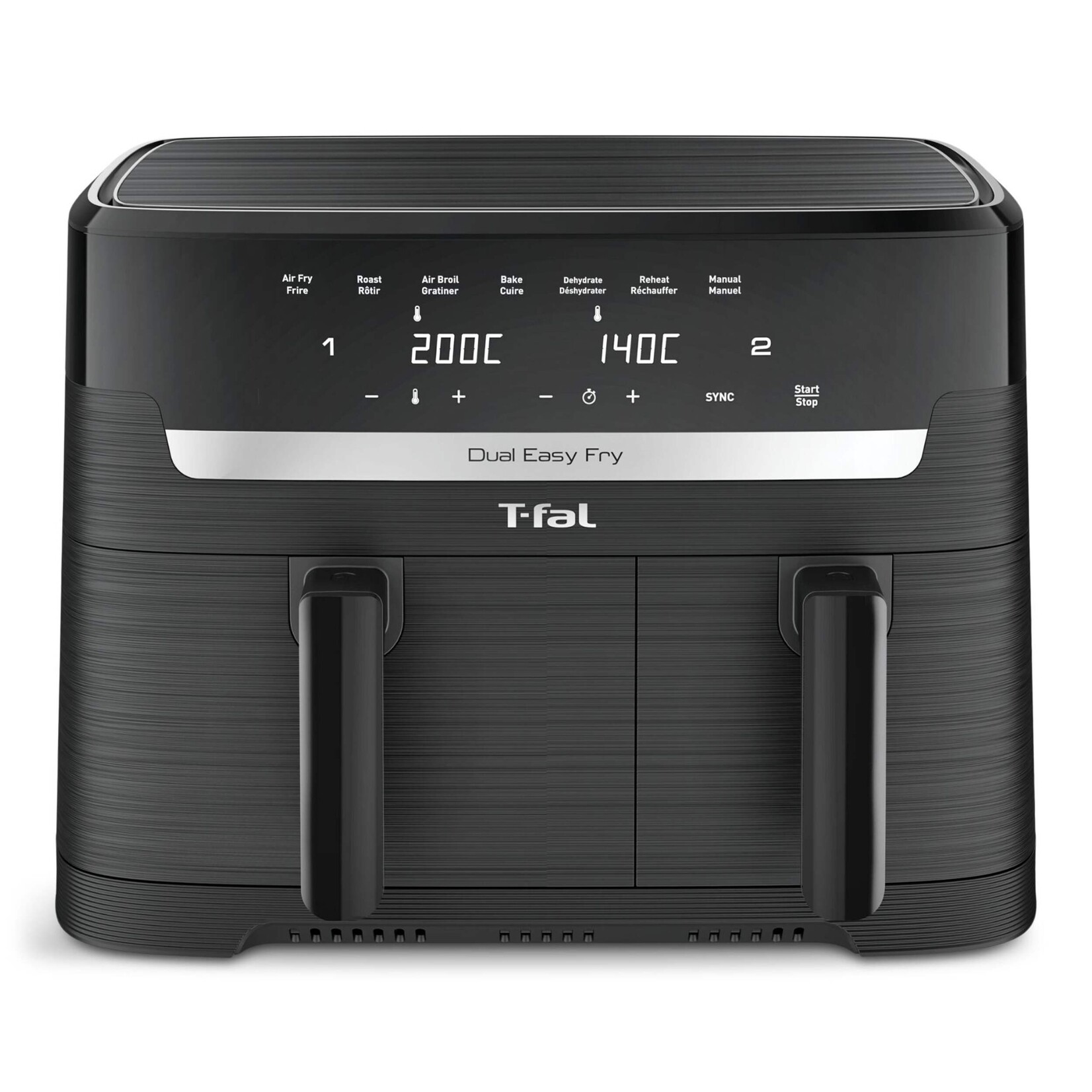 T-FAL Friteuse à air chaud à deux tiroirs, 8,3 L