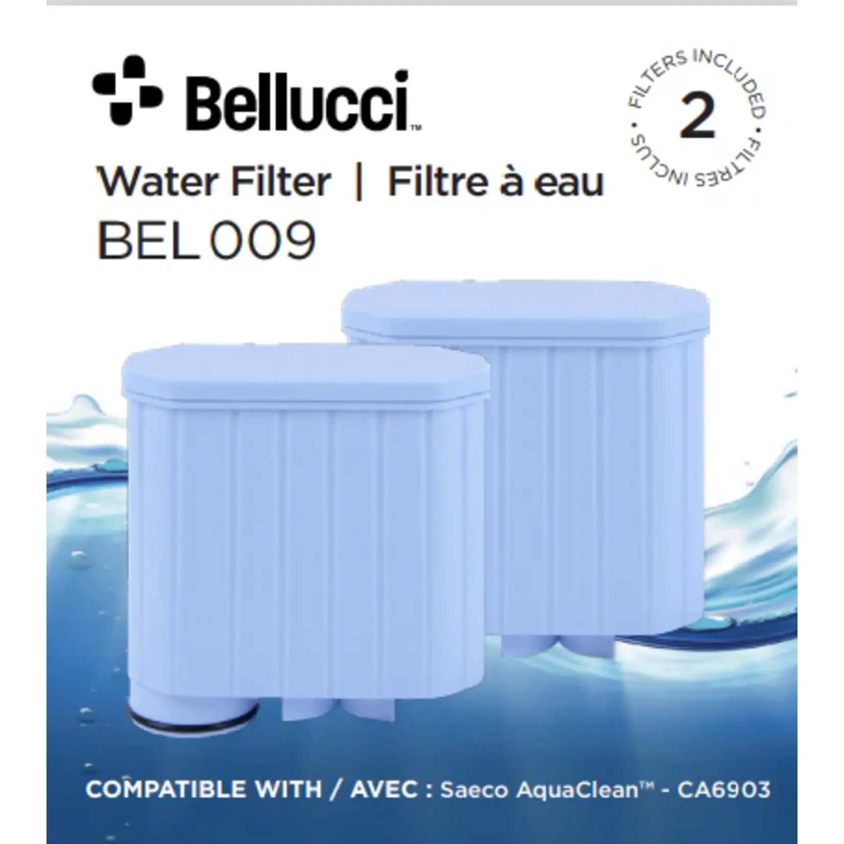 BELLUCCI Water filter, 2-pack, Aquaclean compatible
