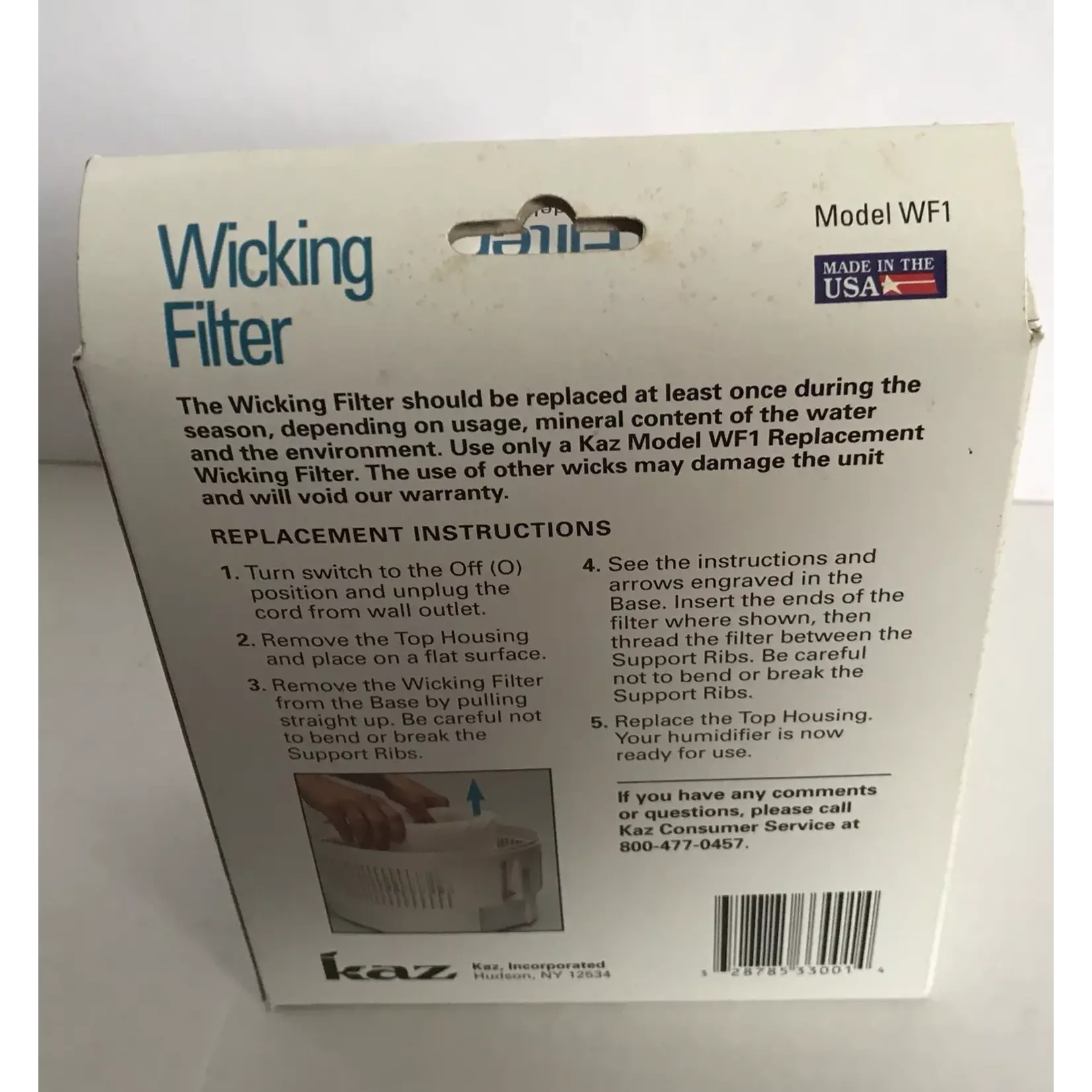 KAZ WF1-KAZ FILTRE D'HUMIDIFICATEUR DE RECHANGE