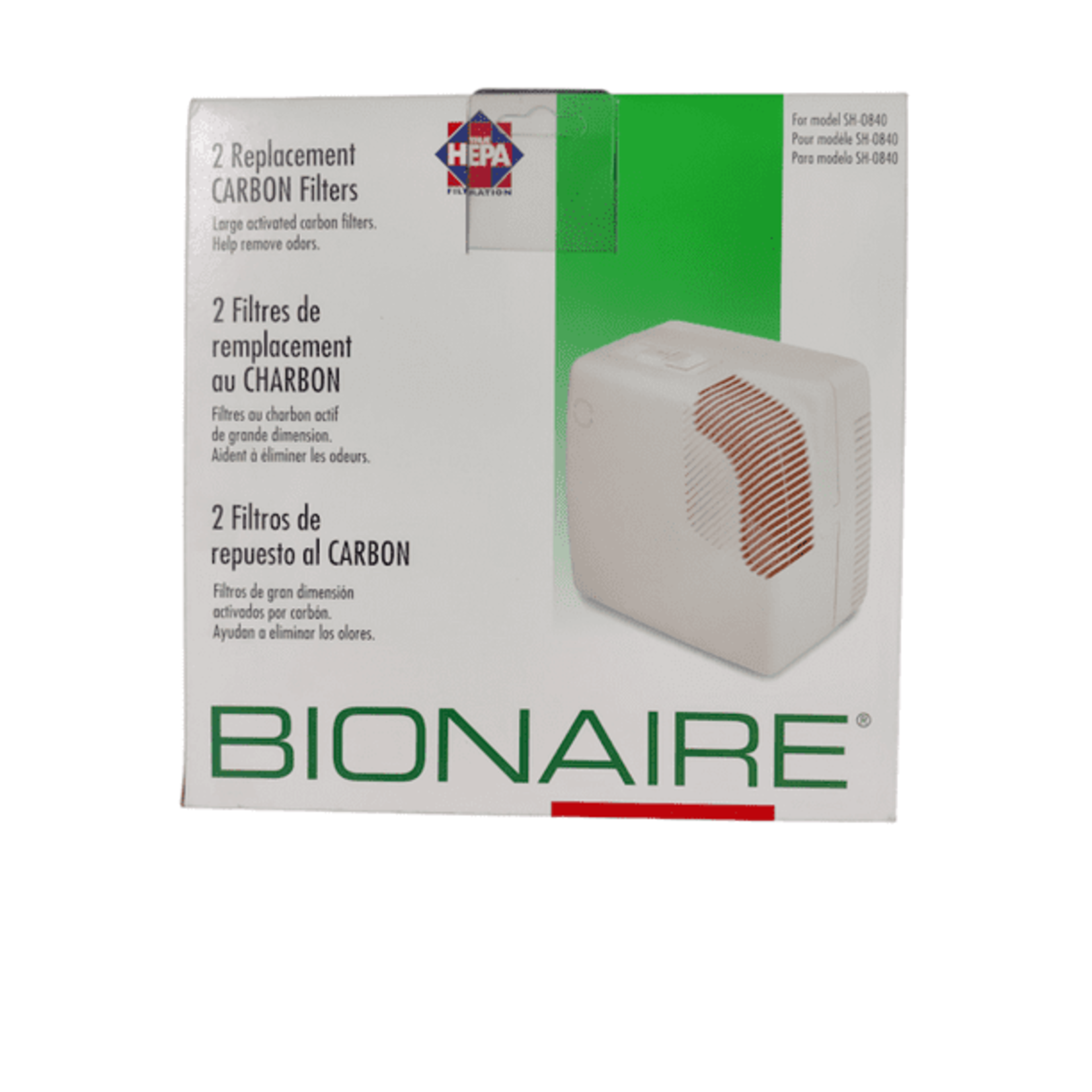 BIONAIRE A0802C-BIONAIRE FILTRES (2) DE REMPLACEMENT POUR SH-0840