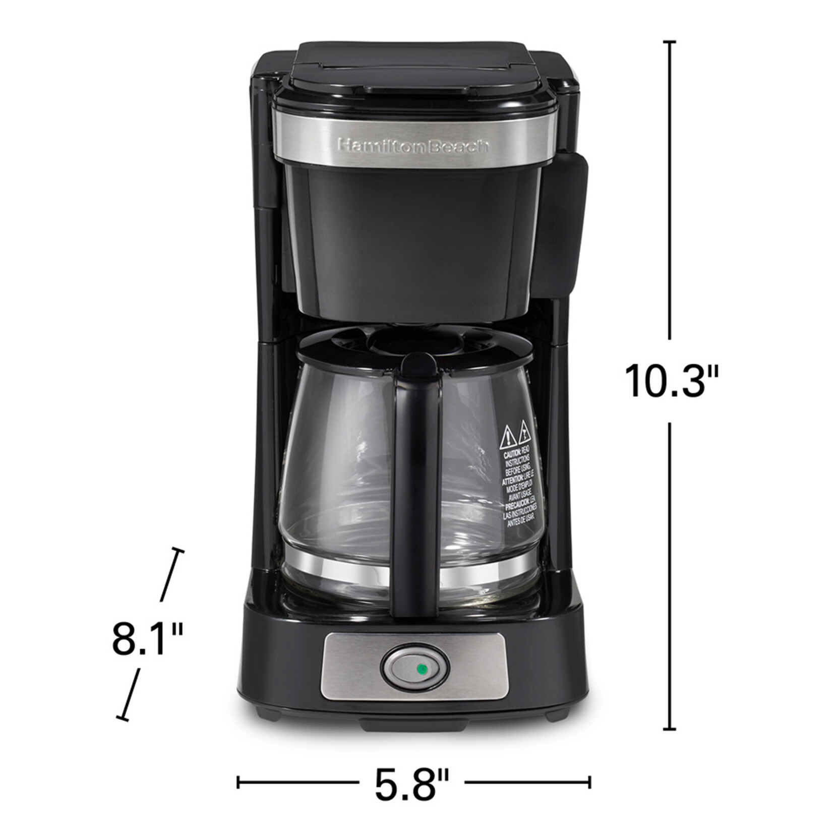 HAMILTON BEACH FrontFill Mini Brew 5 Cup Switch Coffee Maker
