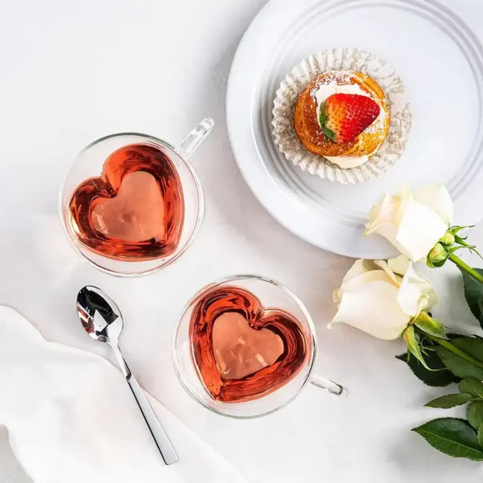 BARISTA+ Tasses (2) americano double parois AMORE, 300ml