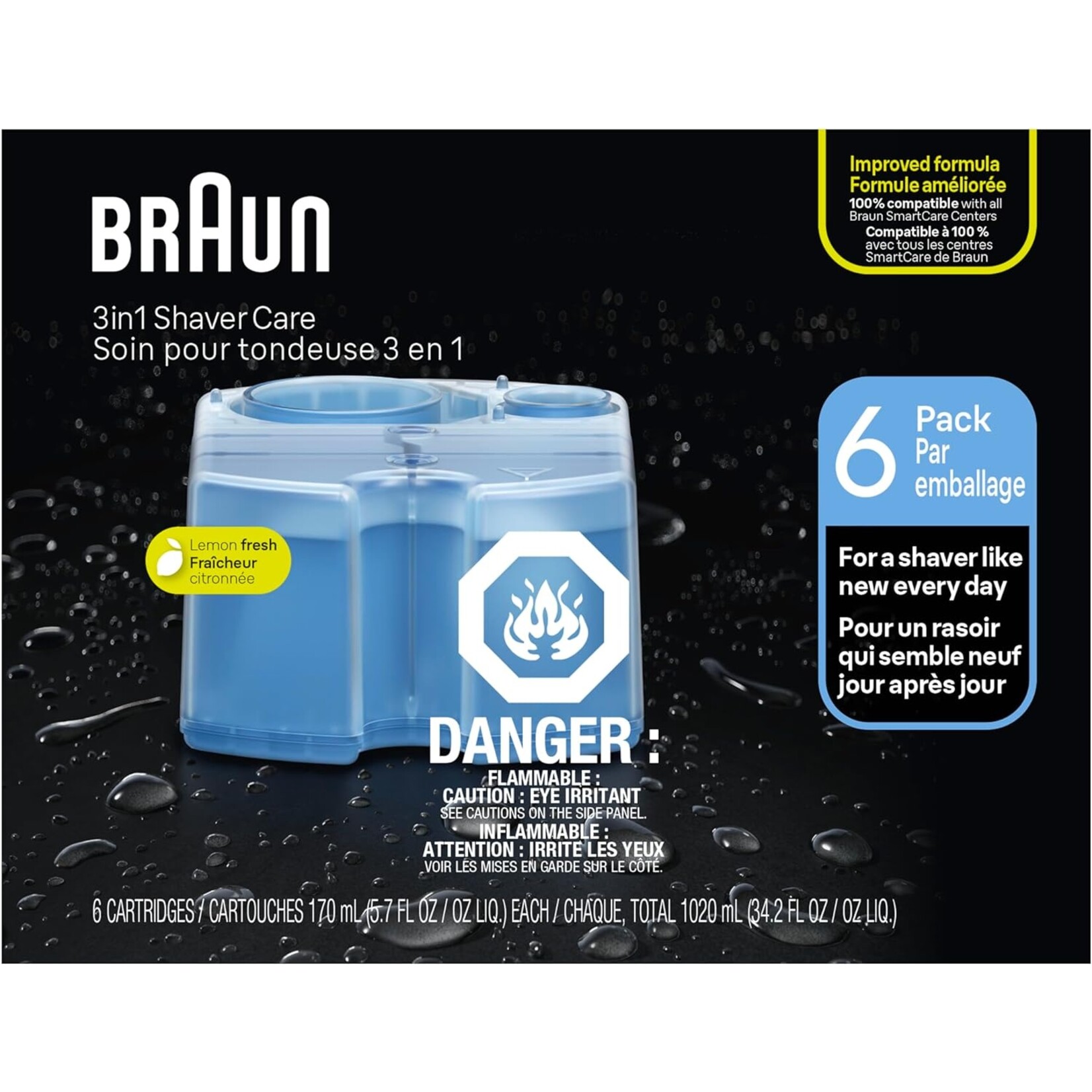BRAUN Cartouche nettoyante CCR 6 cartouches