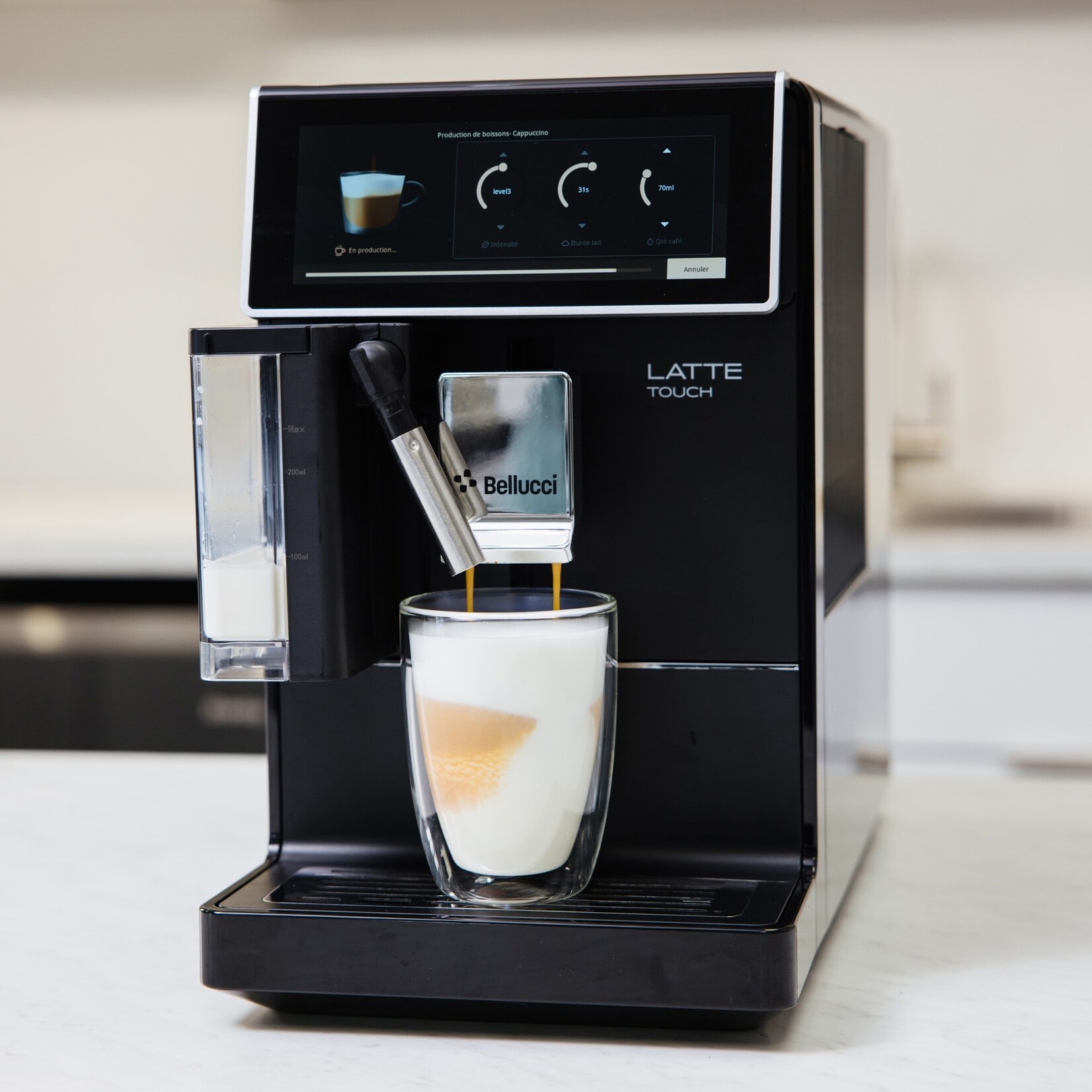 BELLUCCI Latte Touch Automatic Coffee Machine - Black