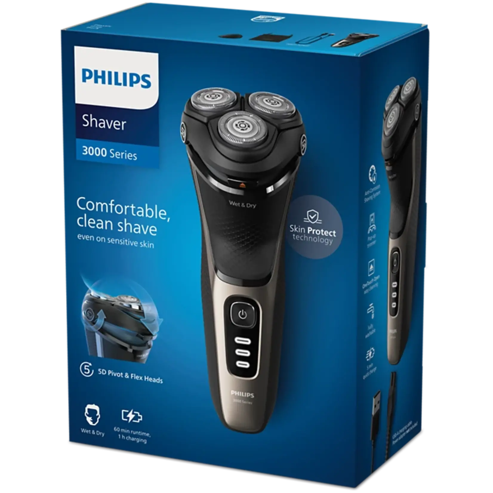 PHILIPS Rasoir rechargeable série 3000
