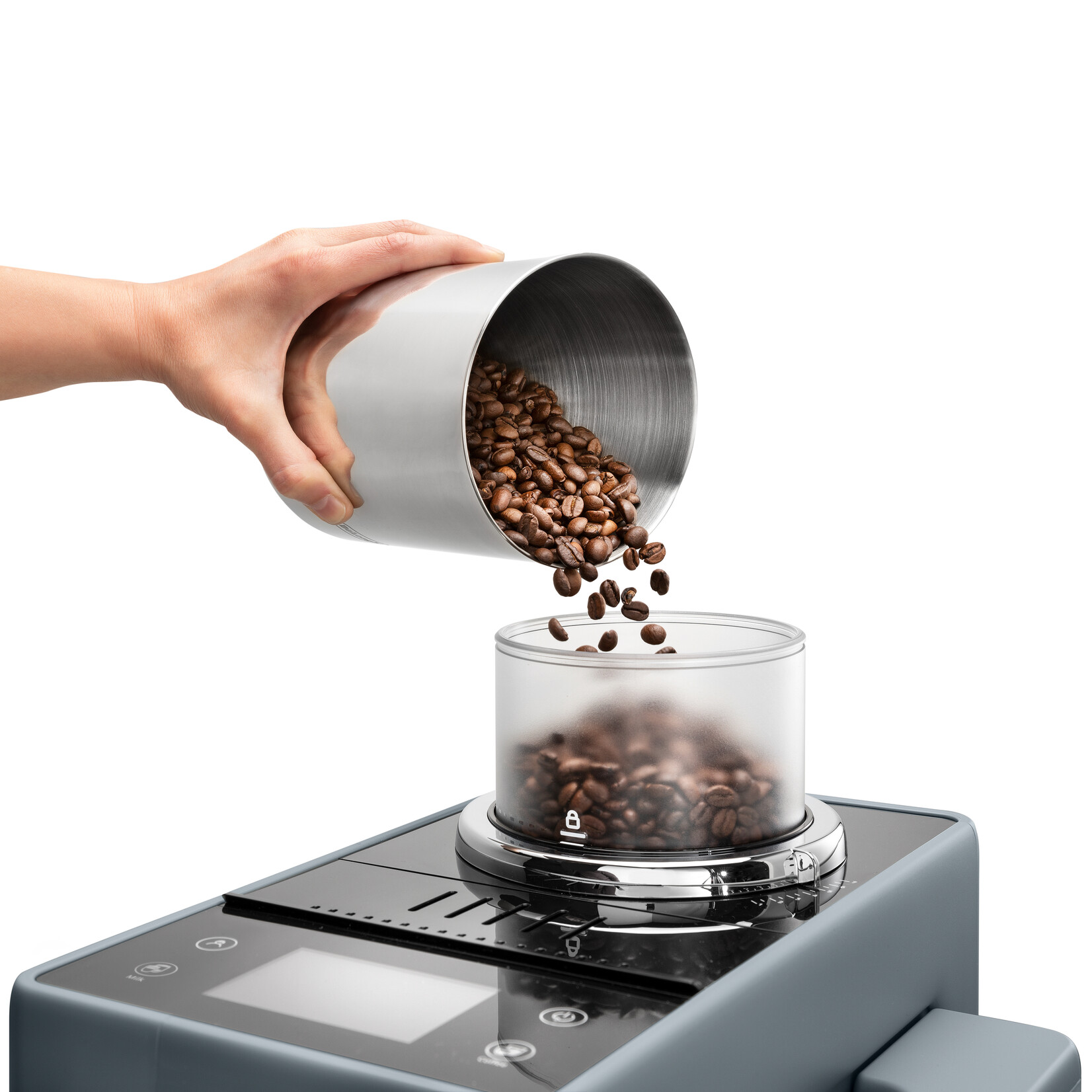 DELONGHI Rivelia Espresso Machine, Pebble Grey