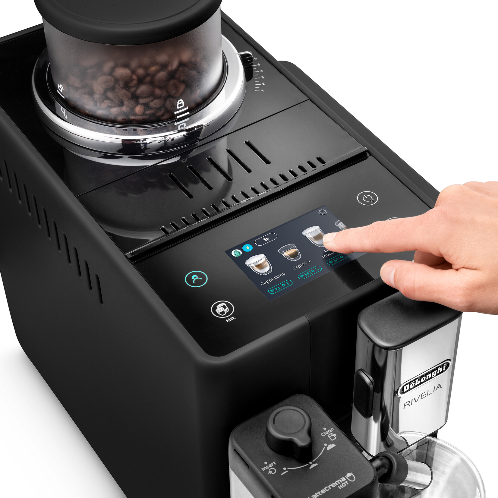 DELONGHI Rivelia Espresso Machine, Onyx Black