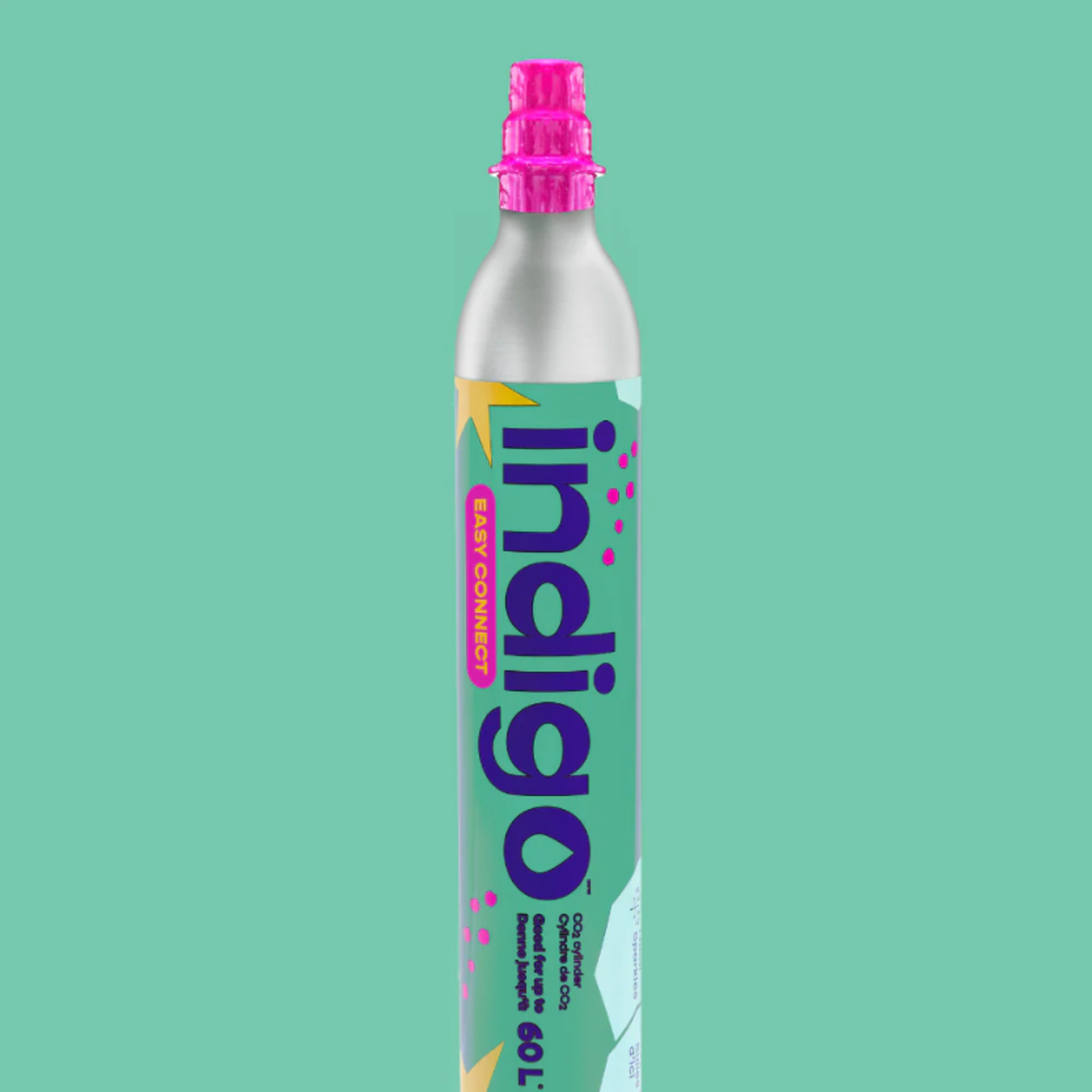 INDIGO SODA INDIGO CLIC CONNECT CYLINDRE CO2 REPL 60L(ROSE)