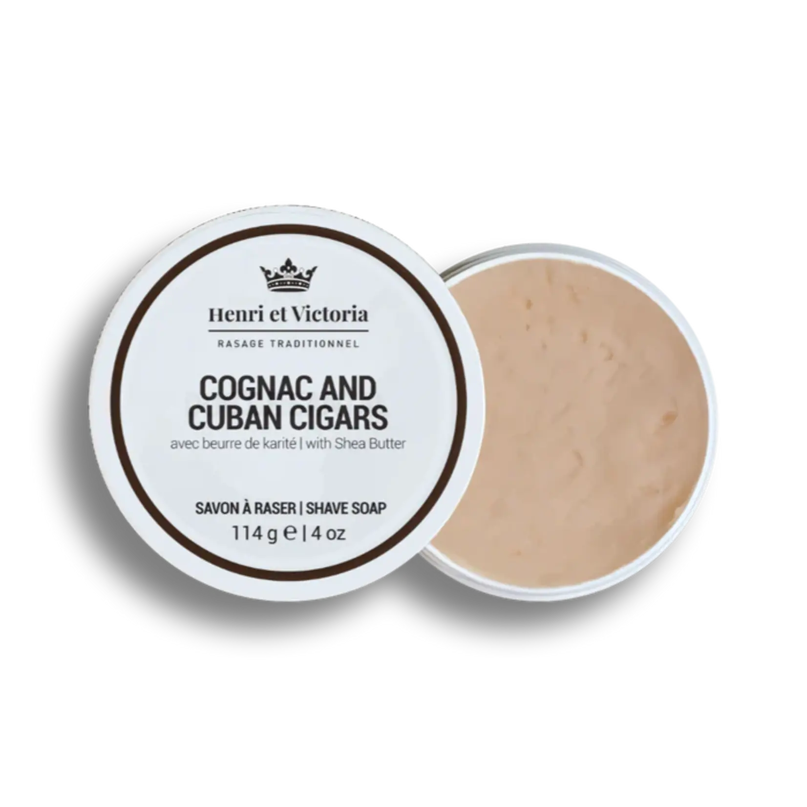 HENRI ET VICTORIA Shaving Soap - Cognac and Cuban Cigars