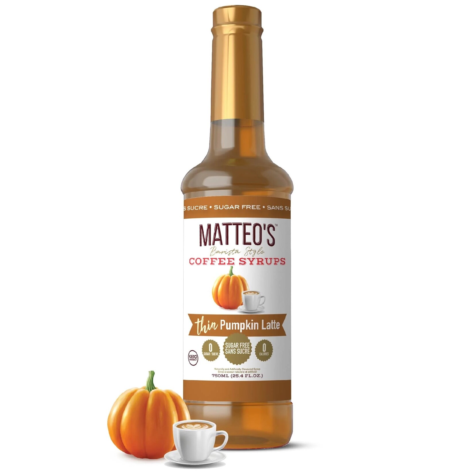 MATTEO'S Sirop à café latte à la citrouille  750ml
