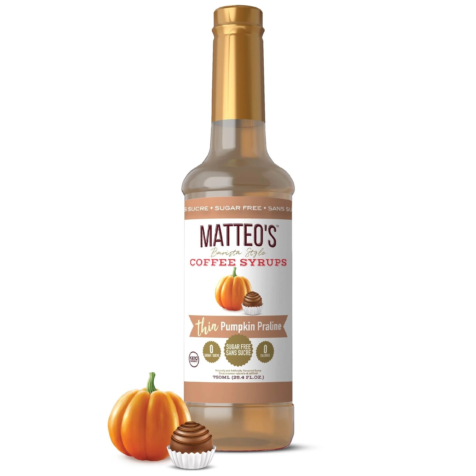 MATTEO'S Sirop à café citrouille praliné 750ml