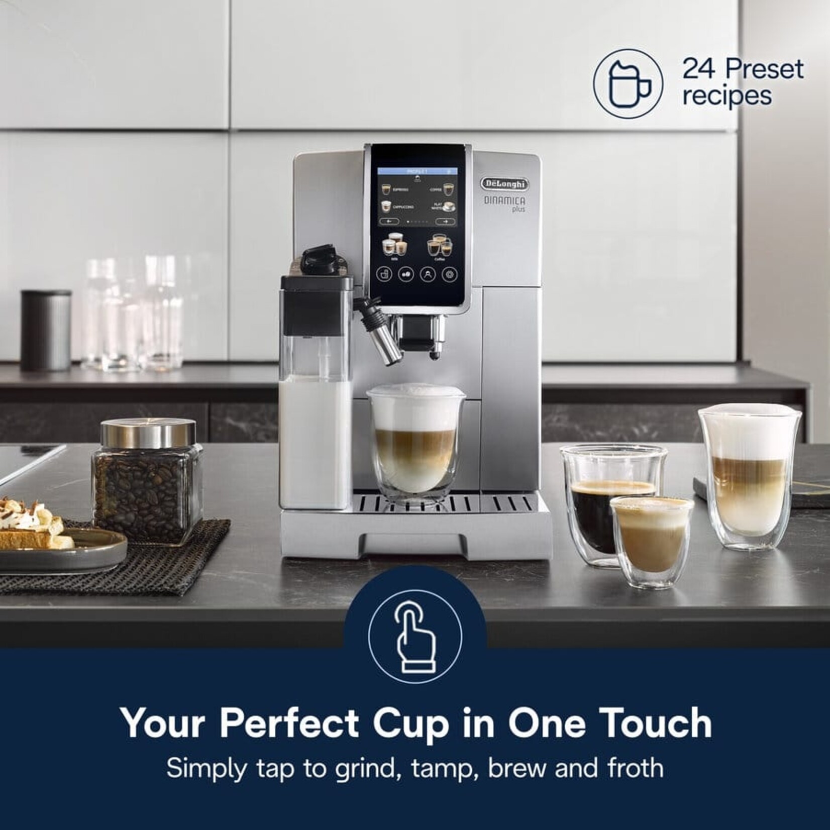 DELONGHI Espresso automatique Dinamica Plus Argent