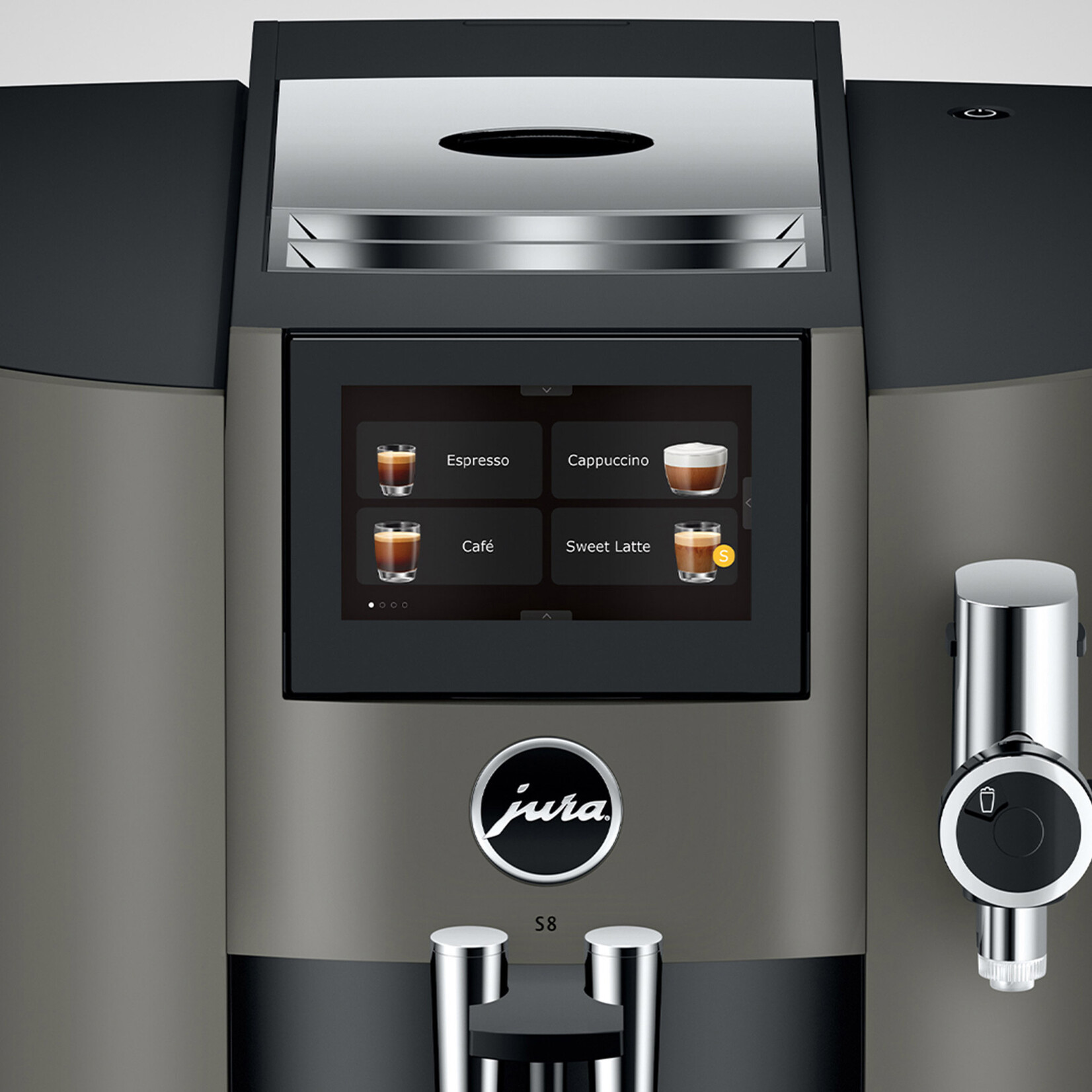 JURA Espresso auto S8 Dark Inox (disponible en commande spéciale)