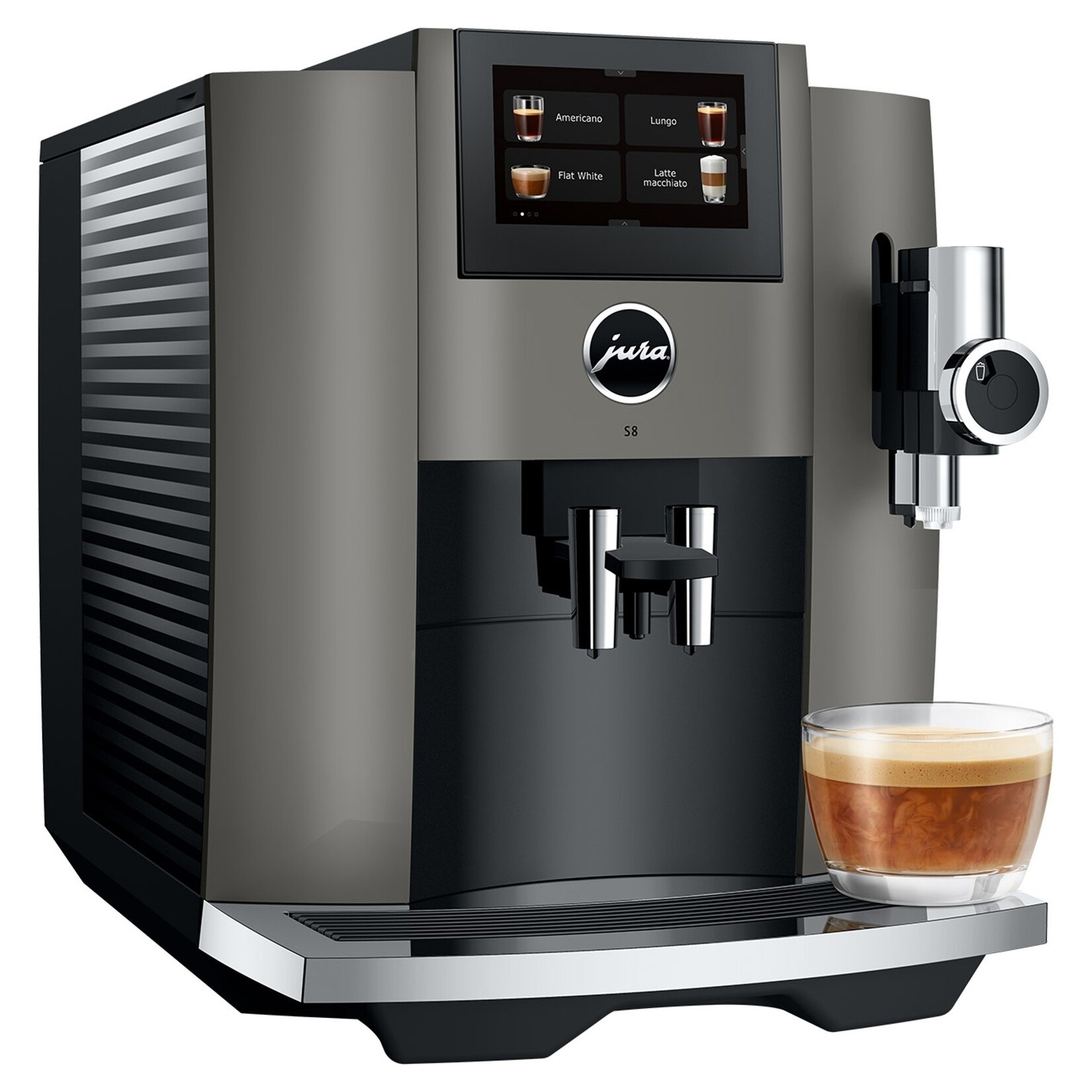 JURA Espresso auto S8 Dark Inox (disponible en commande spéciale)