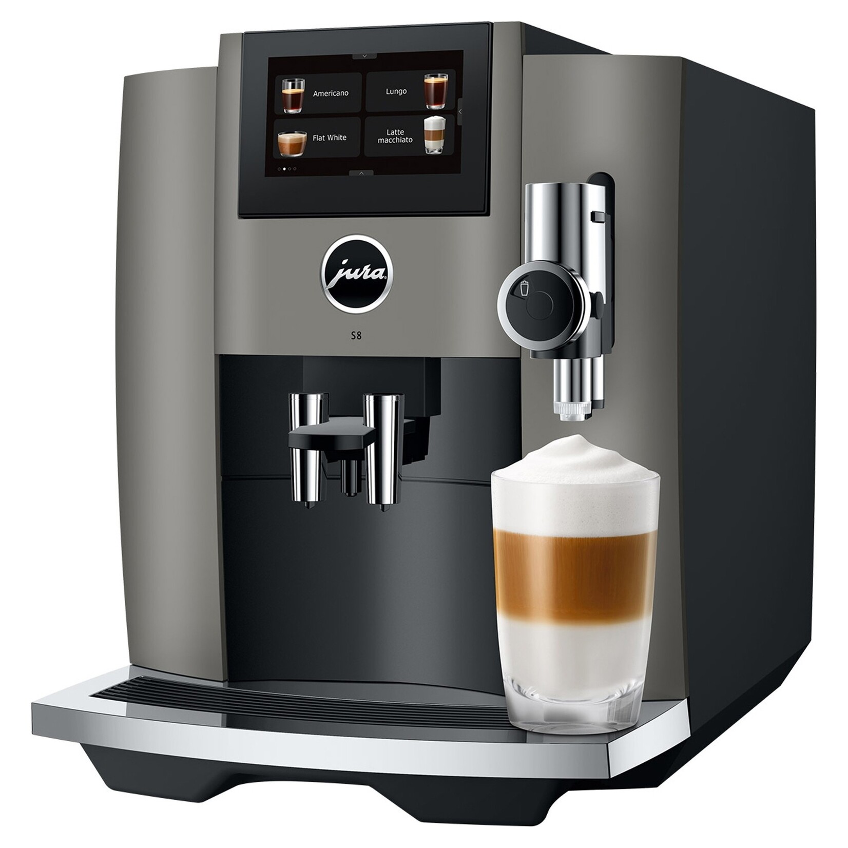 JURA Espresso auto S8 Dark Inox (disponible en commande spéciale)
