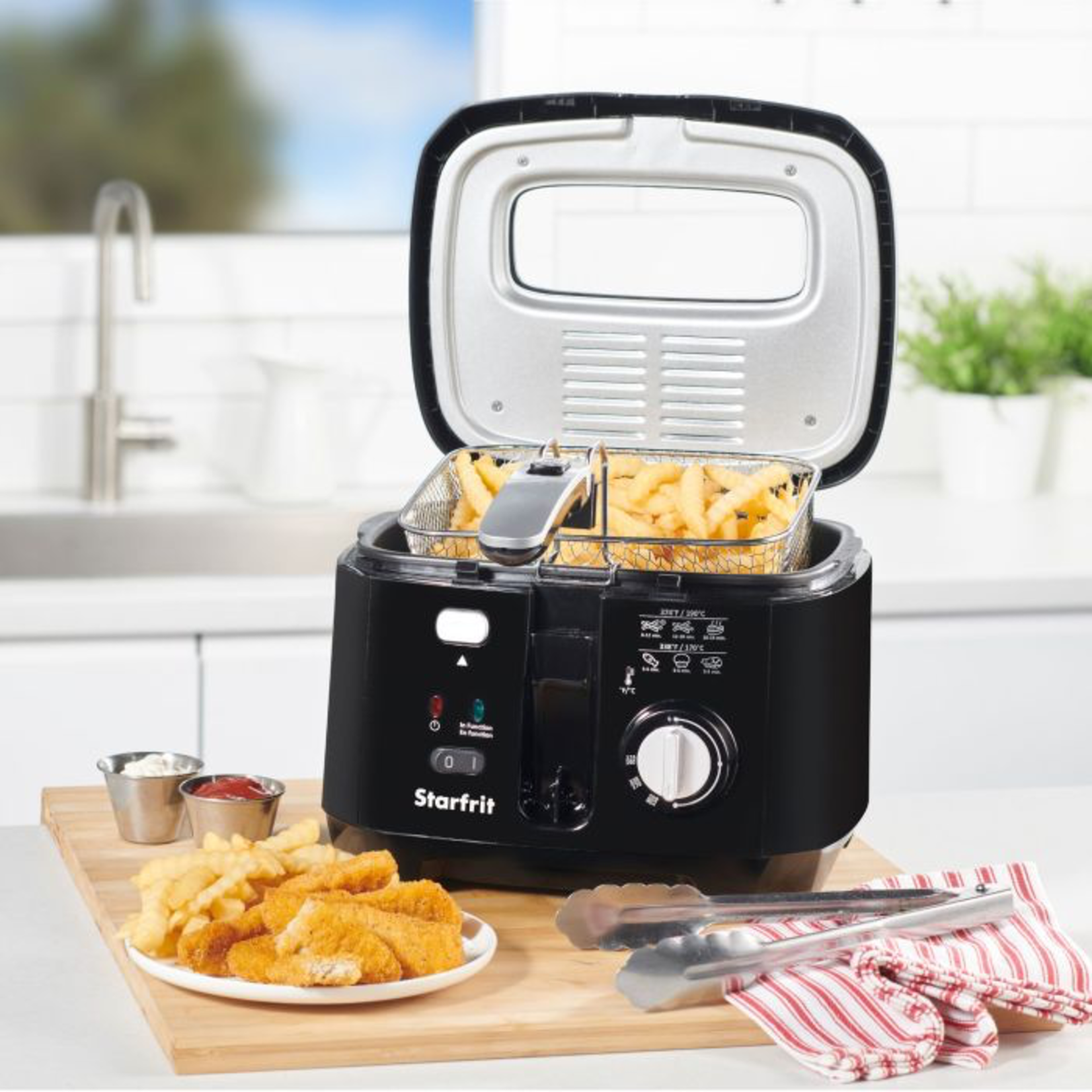STARFRIT Friteuse de 2,5L avec revêtement en céramique