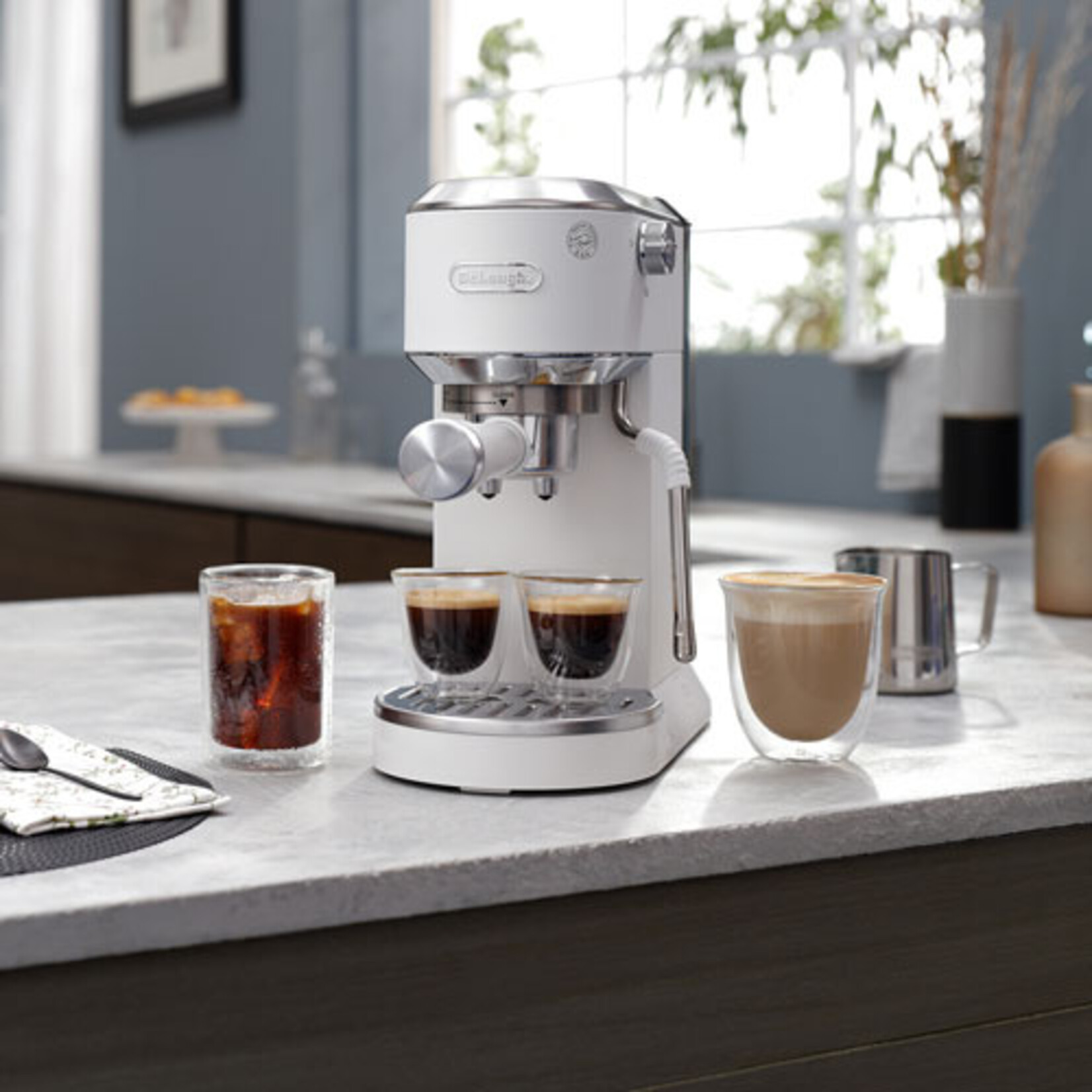 DELONGHI EC890W-DELONGHI DEDICA DUO VANILLE