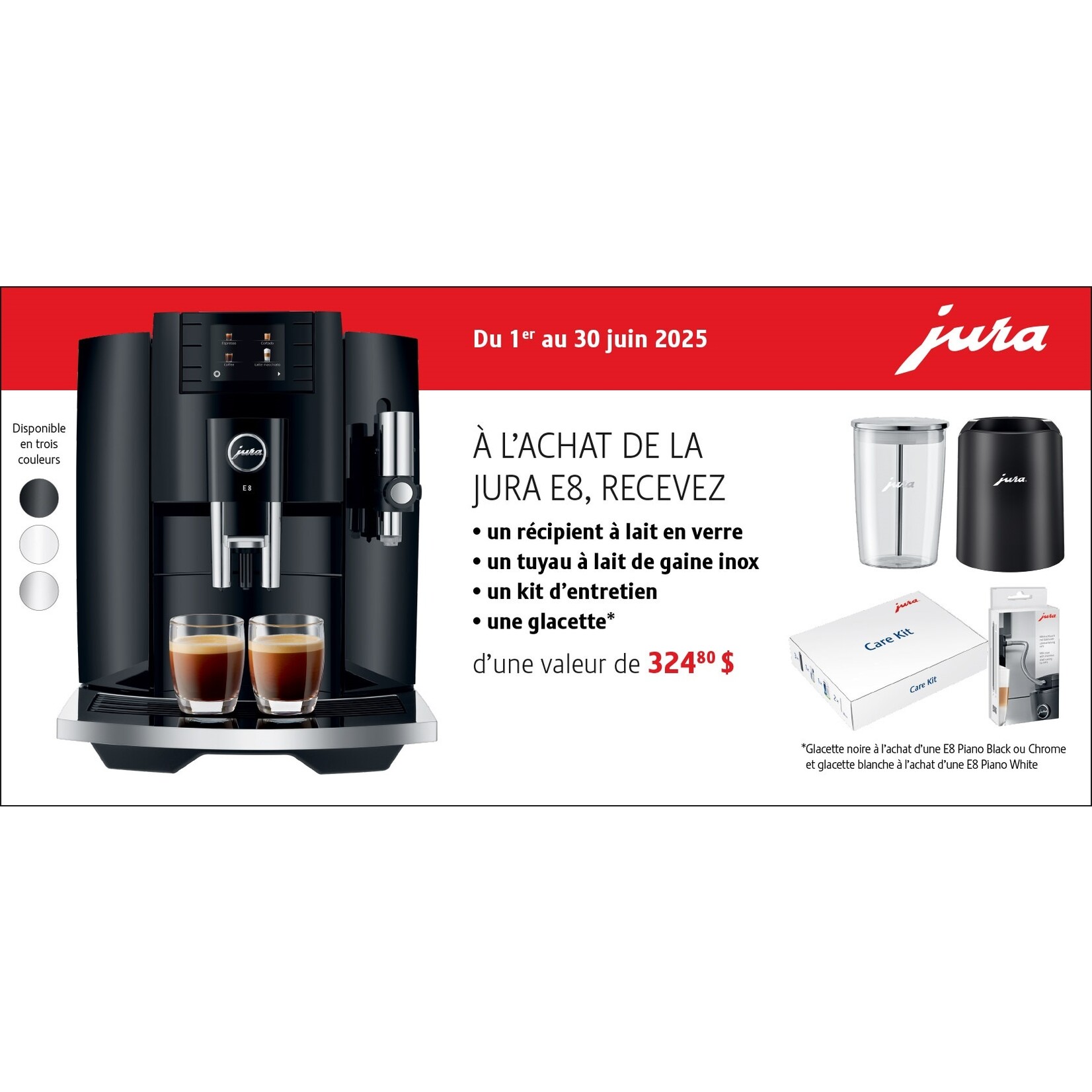 JURA E8 Espresso automatique Chrome (Disponible en commande spéciale)