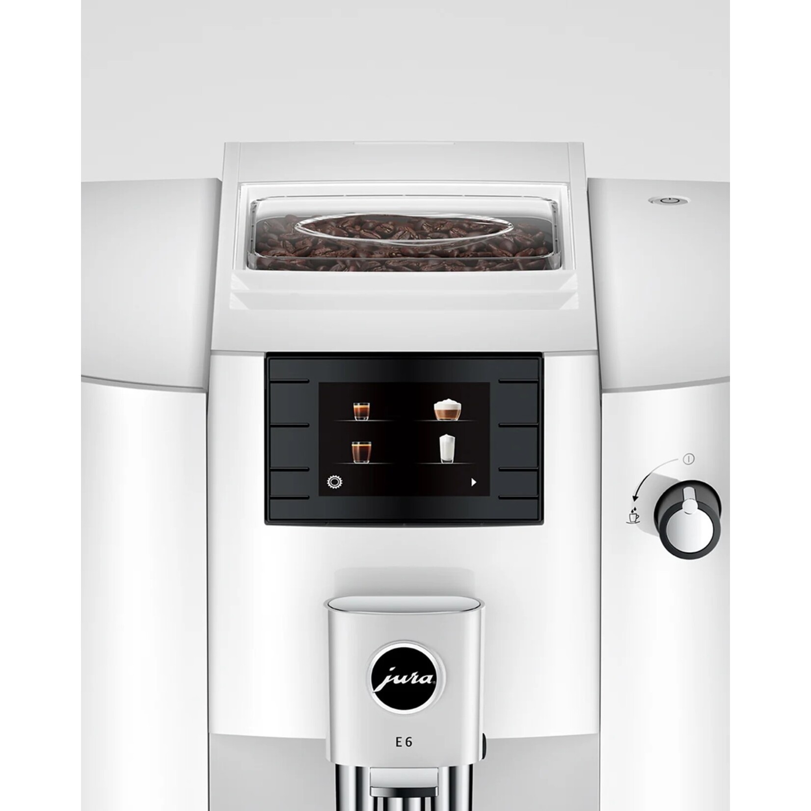 JURA E6 espresso machine, Piano White