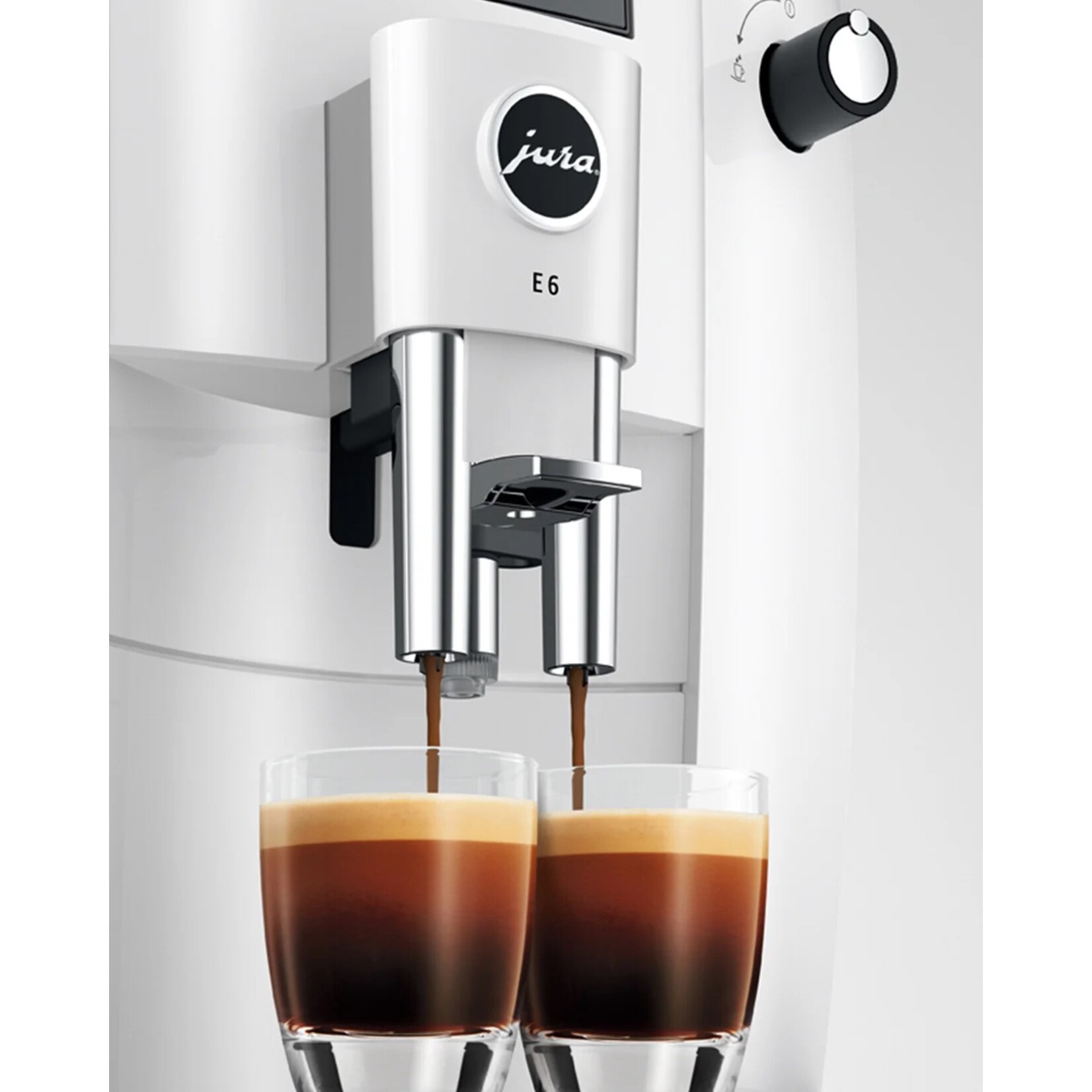 JURA E6 espresso machine, Piano White