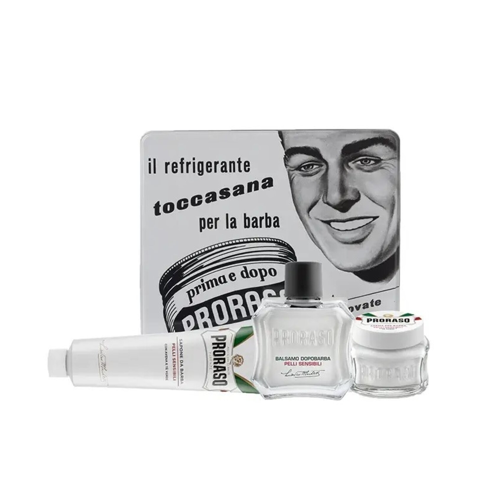 PRORASO P360- Coffret rasage Thé Vert Peaux Sensibles