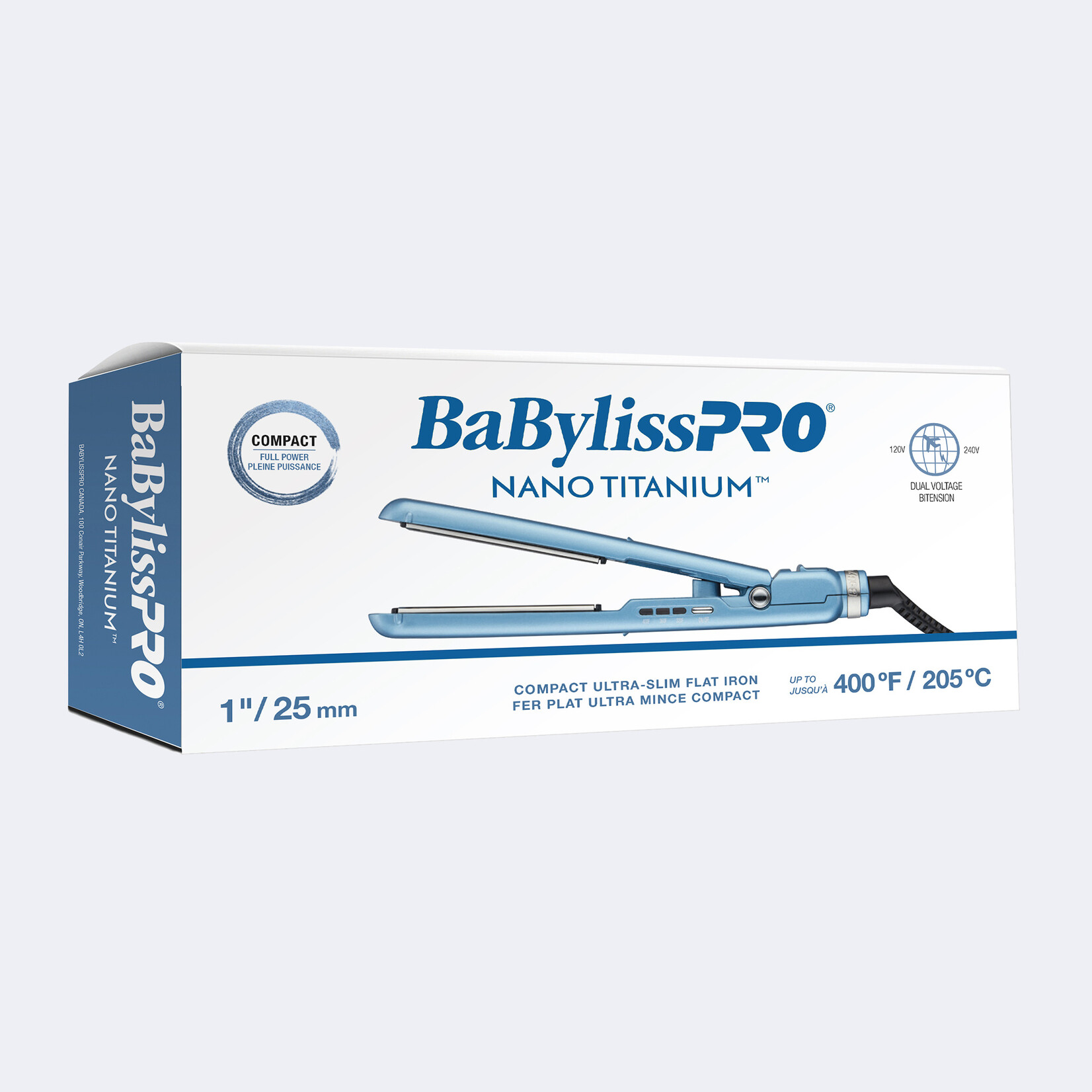 BABYLISS PRO Fer plat compact ultra mince de 1 po